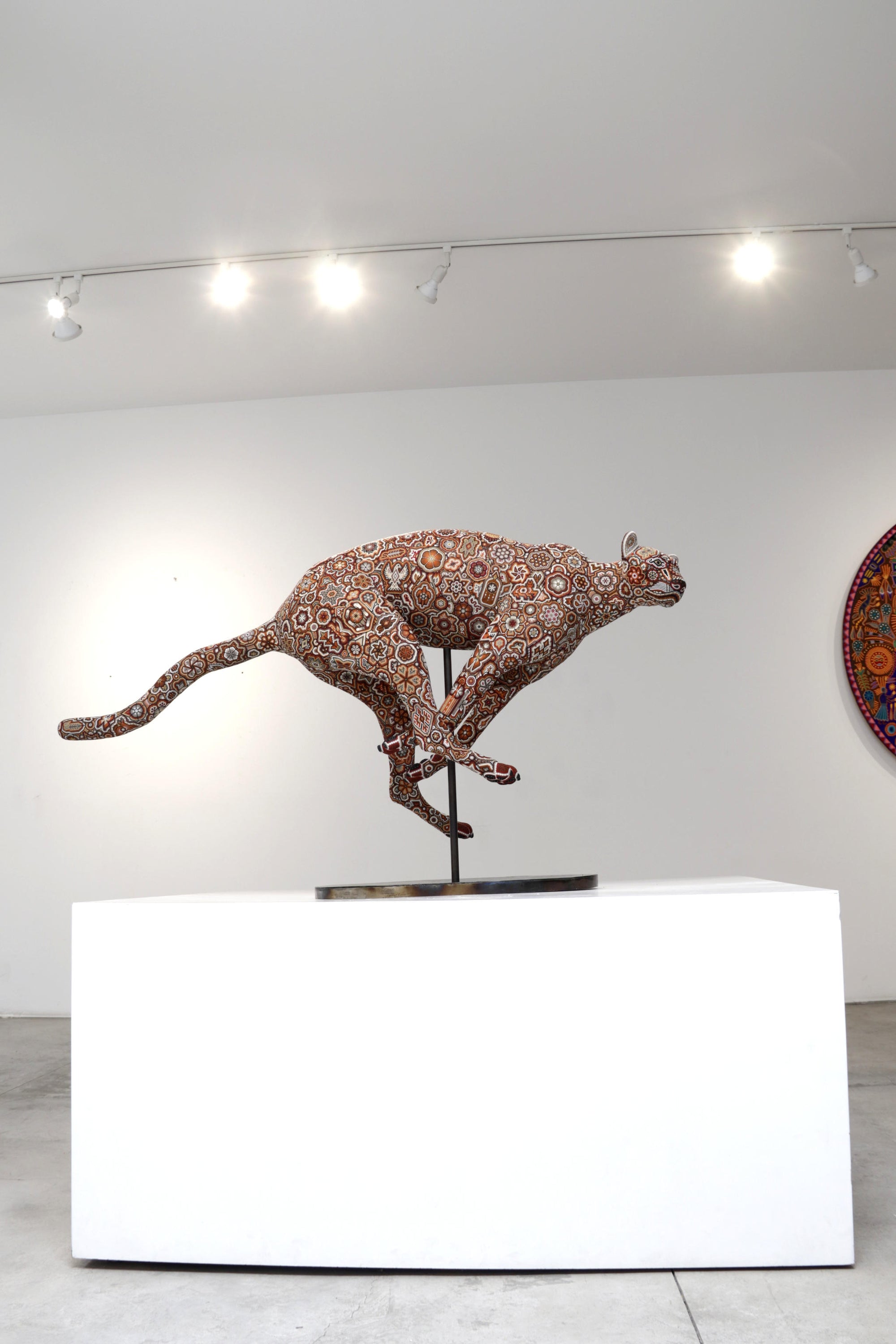 Escultura Arte Huichol - Guepardo Wixárika
