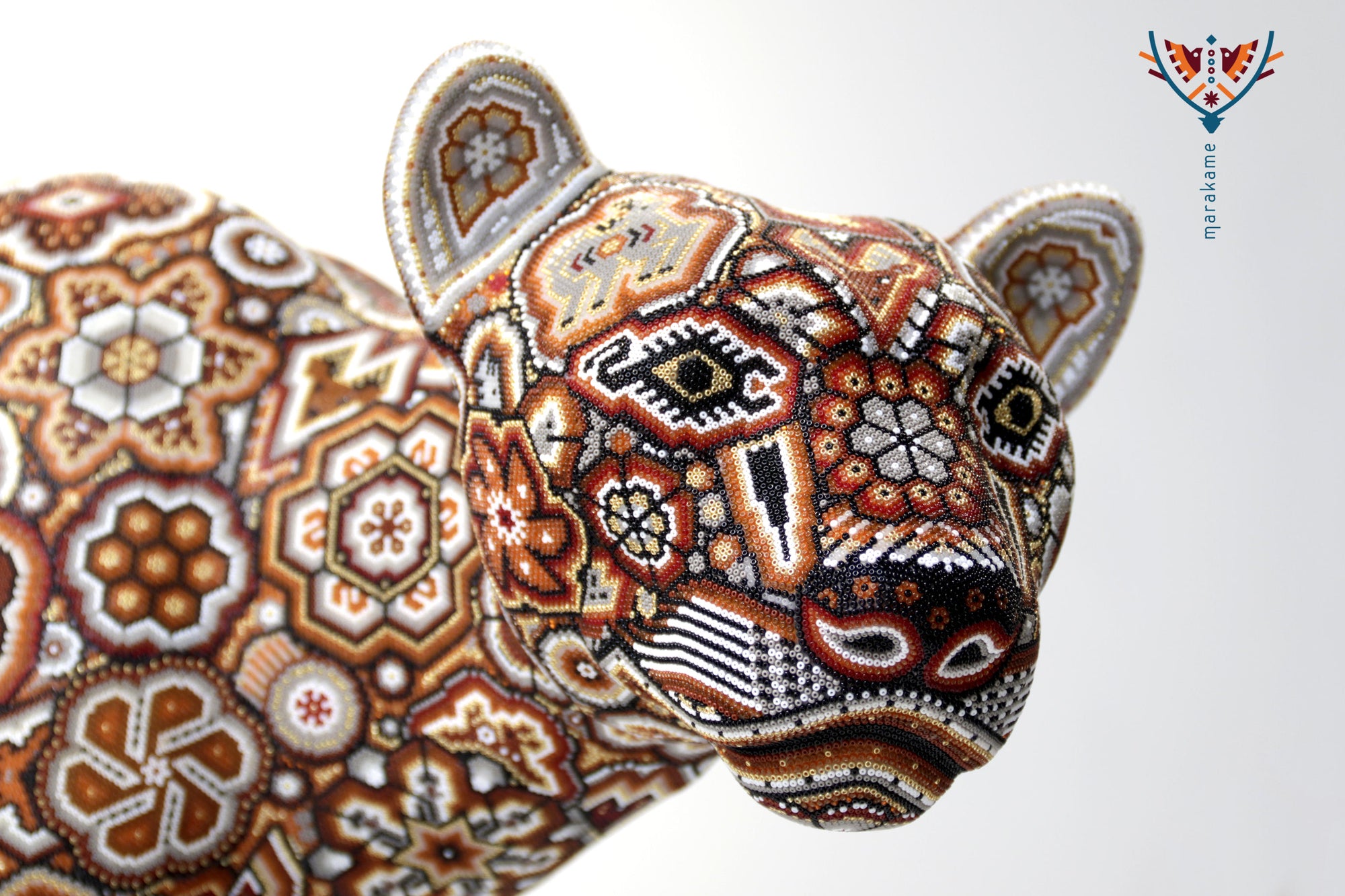 Escultura Arte Huichol - Guepardo Wixárika