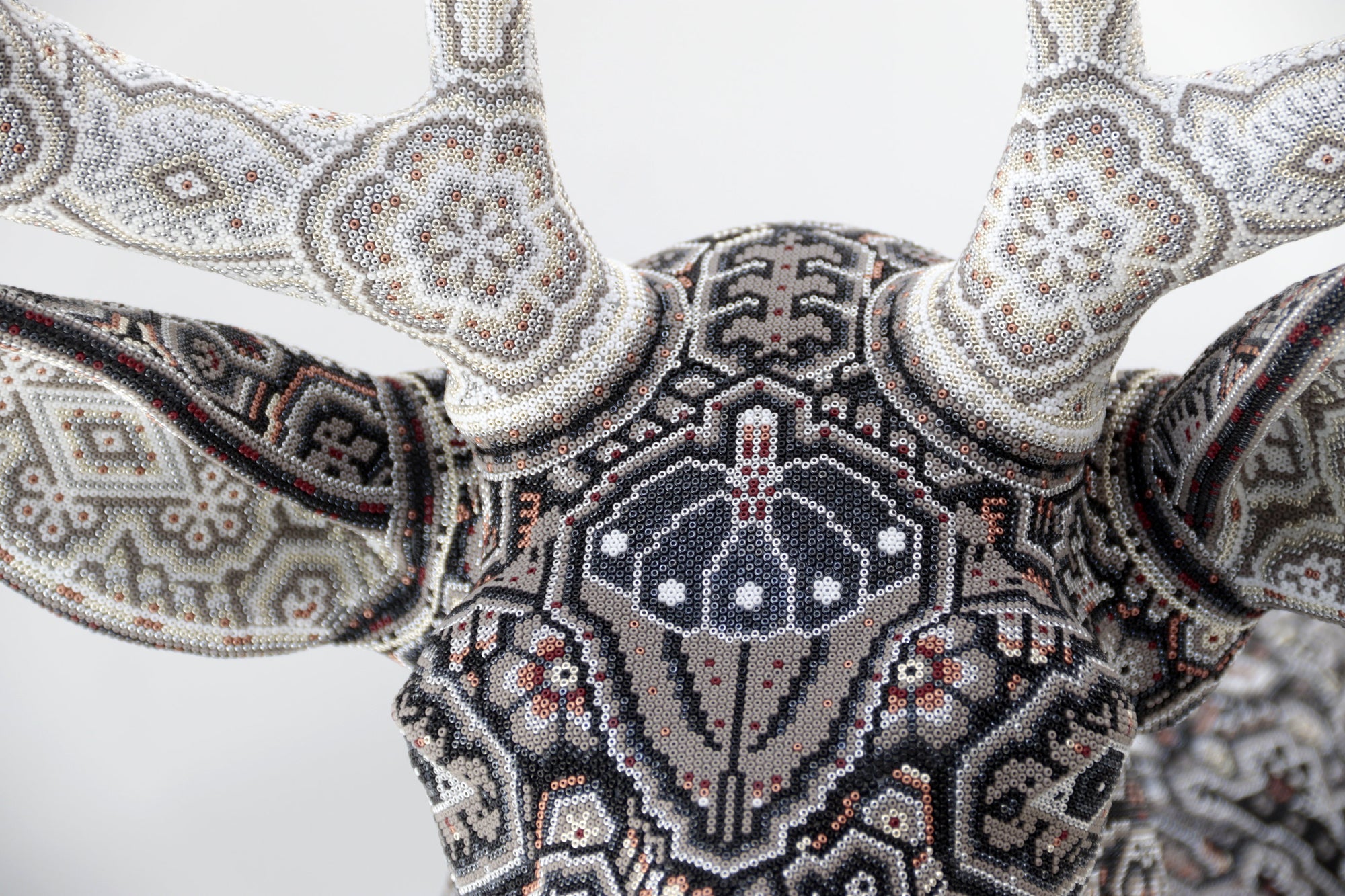 Huichol Art Sculpture - Wirikuta Kuka Tewayari - Deer decorated with beads