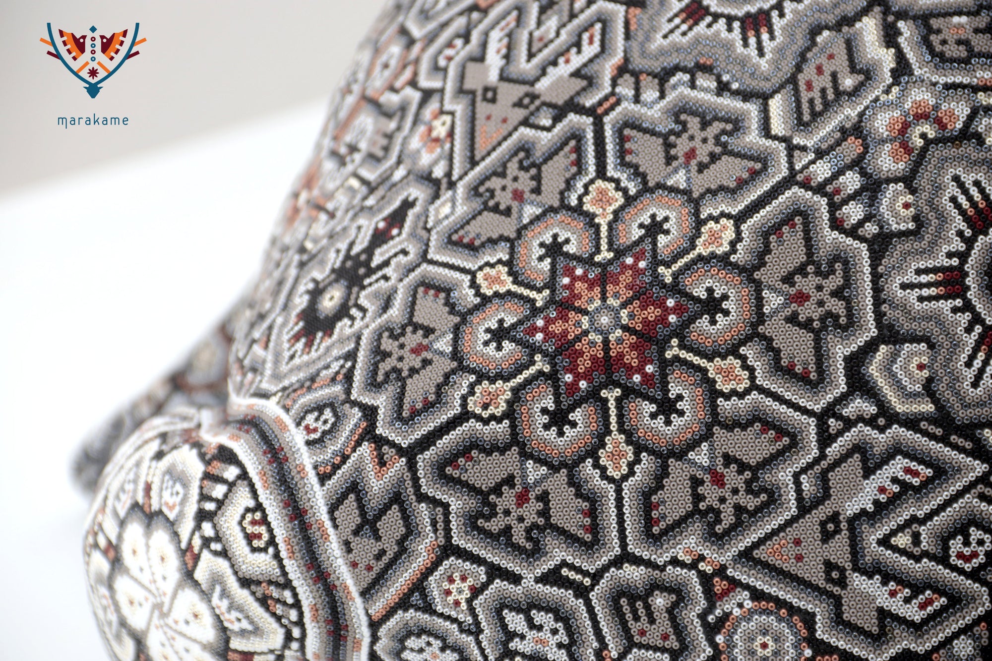 Huichol Art Sculpture - Wirikuta Kuka Tewayari - Deer decorated with beads