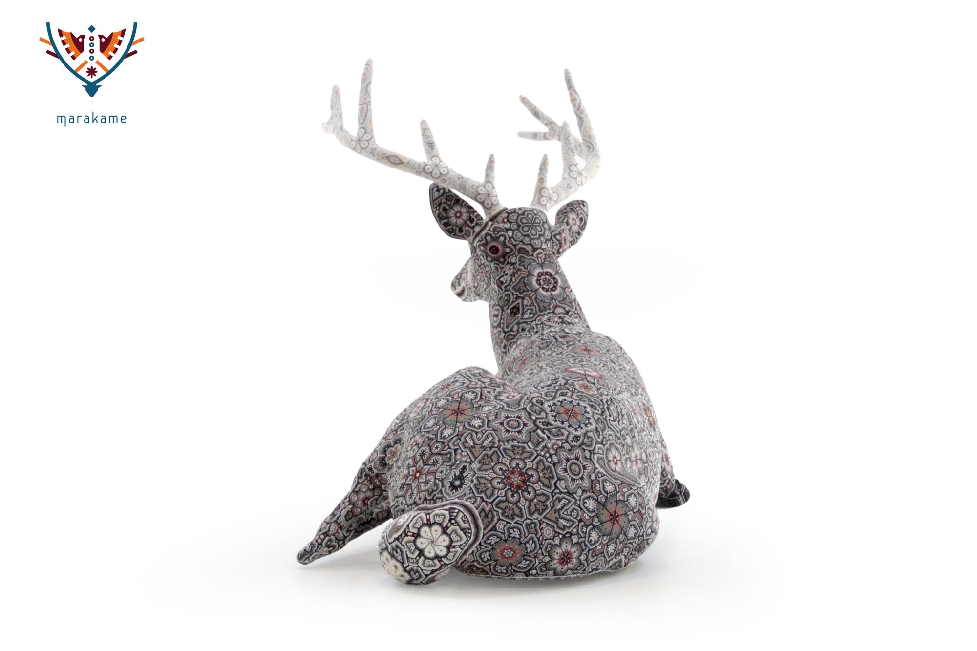 Huichol Art Sculpture - Wirikuta Kuka Tewayari - Deer decorated with beads