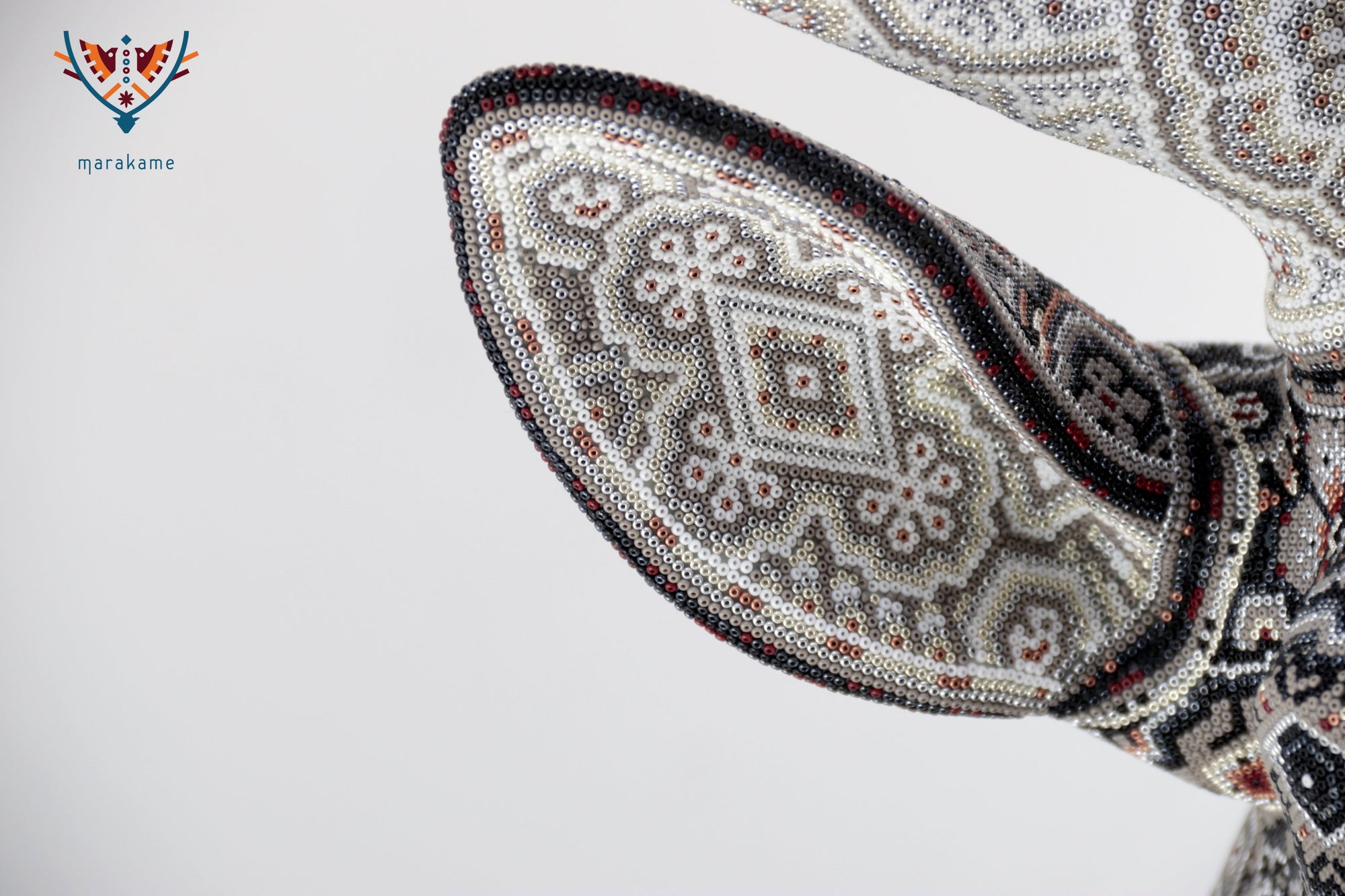 Huichol Art Sculpture - Wirikuta Kuka Tewayari - Deer decorated with beads