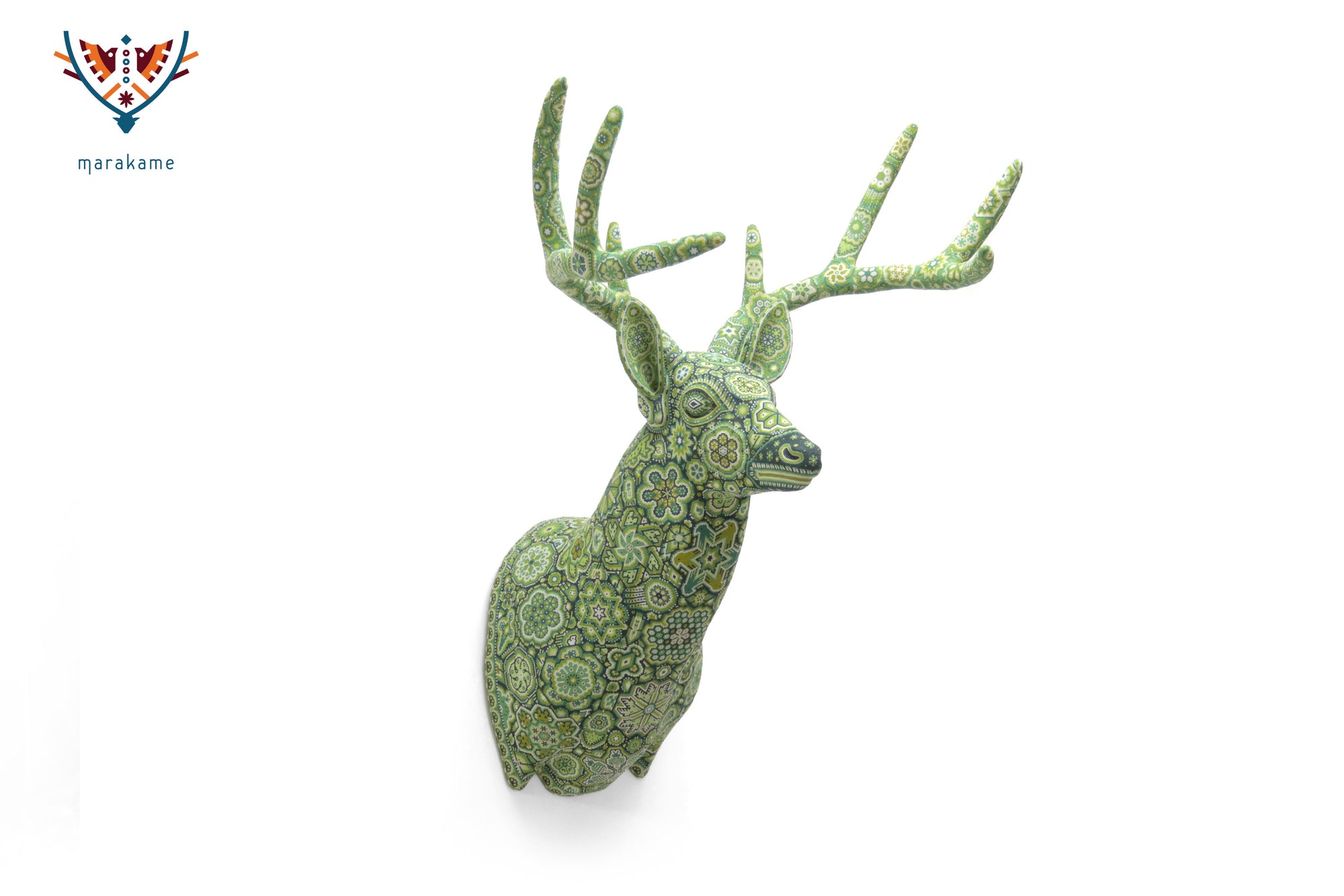 Escultura Arte Huichol - Cabeza de Venado - Vavaasári - Deidad que se manifiesta en forma de venado - 2024-2025