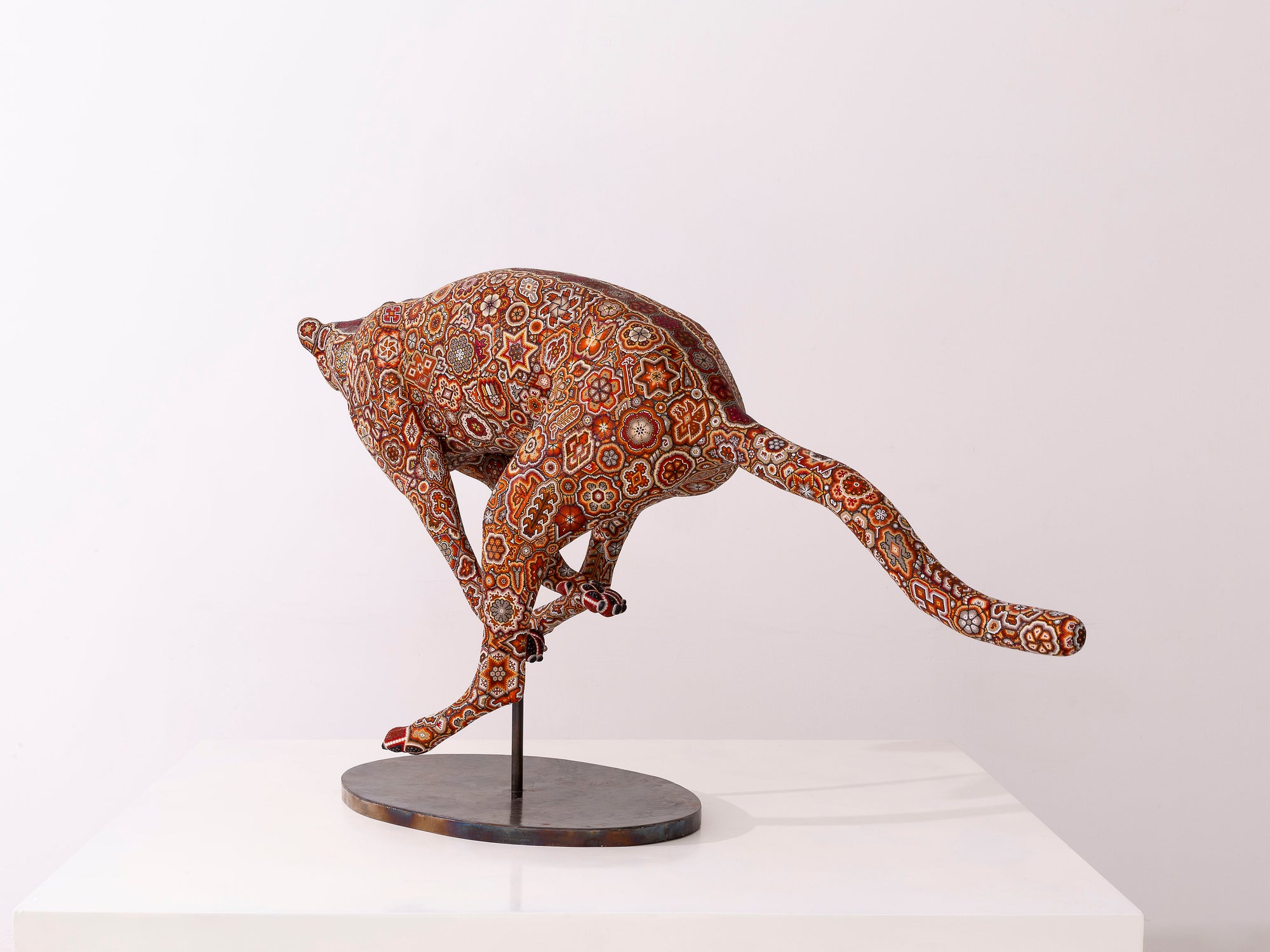Escultura Arte Huichol - Guepardo Wixárika