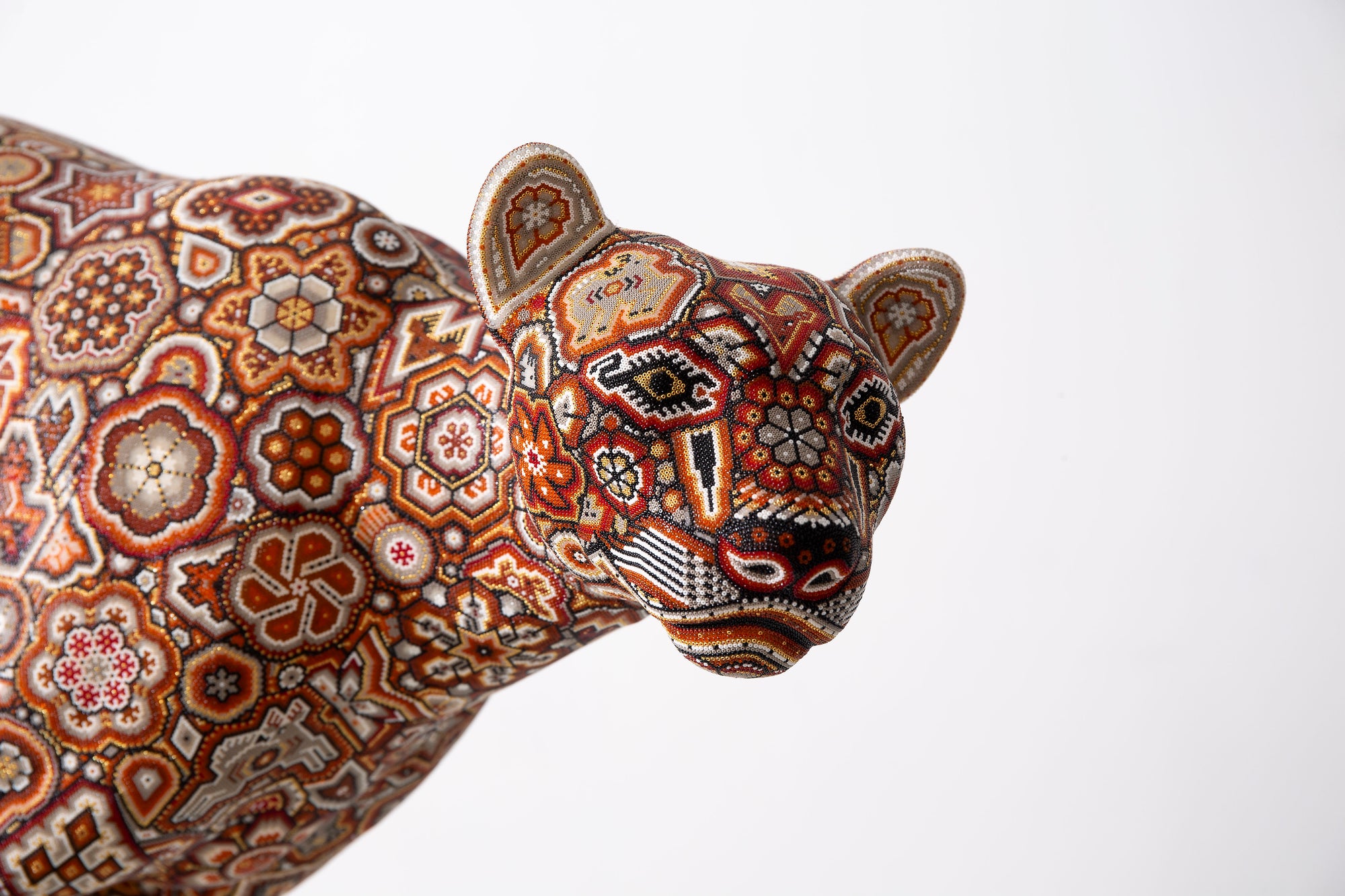 Escultura Arte Huichol - Guepardo Wixárika