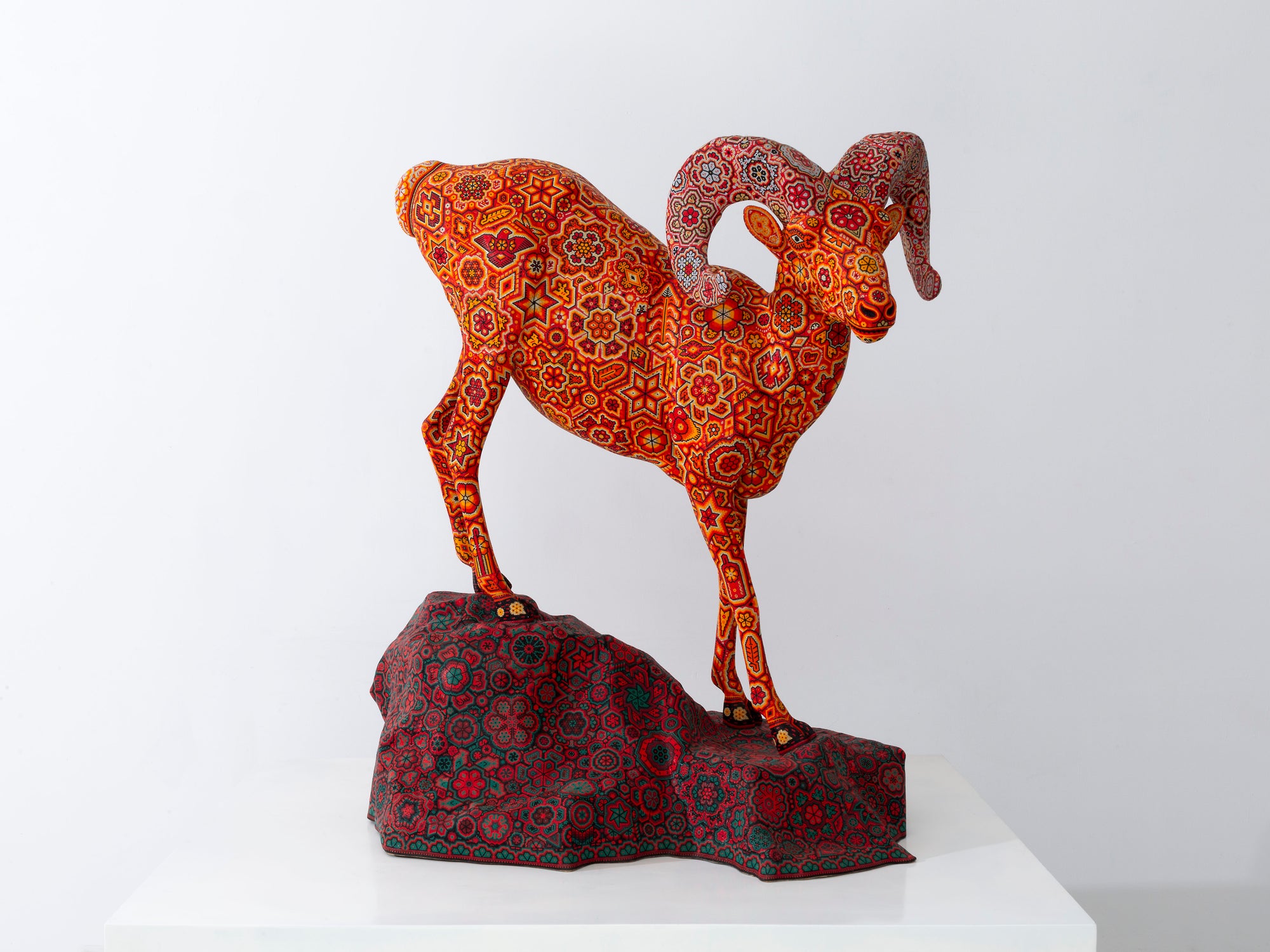 Escultura - Kaka+yari +wiyame - Guardián de la montaña - Borrego Cimarrón Wixárika