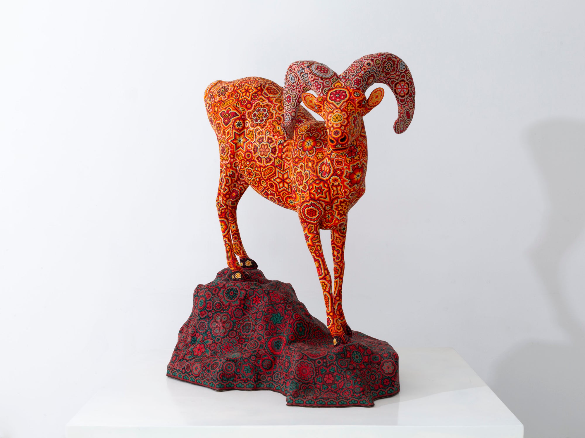 Escultura - Kaka+yari +wiyame - Guardián de la montaña - Borrego Cimarrón Wixárika