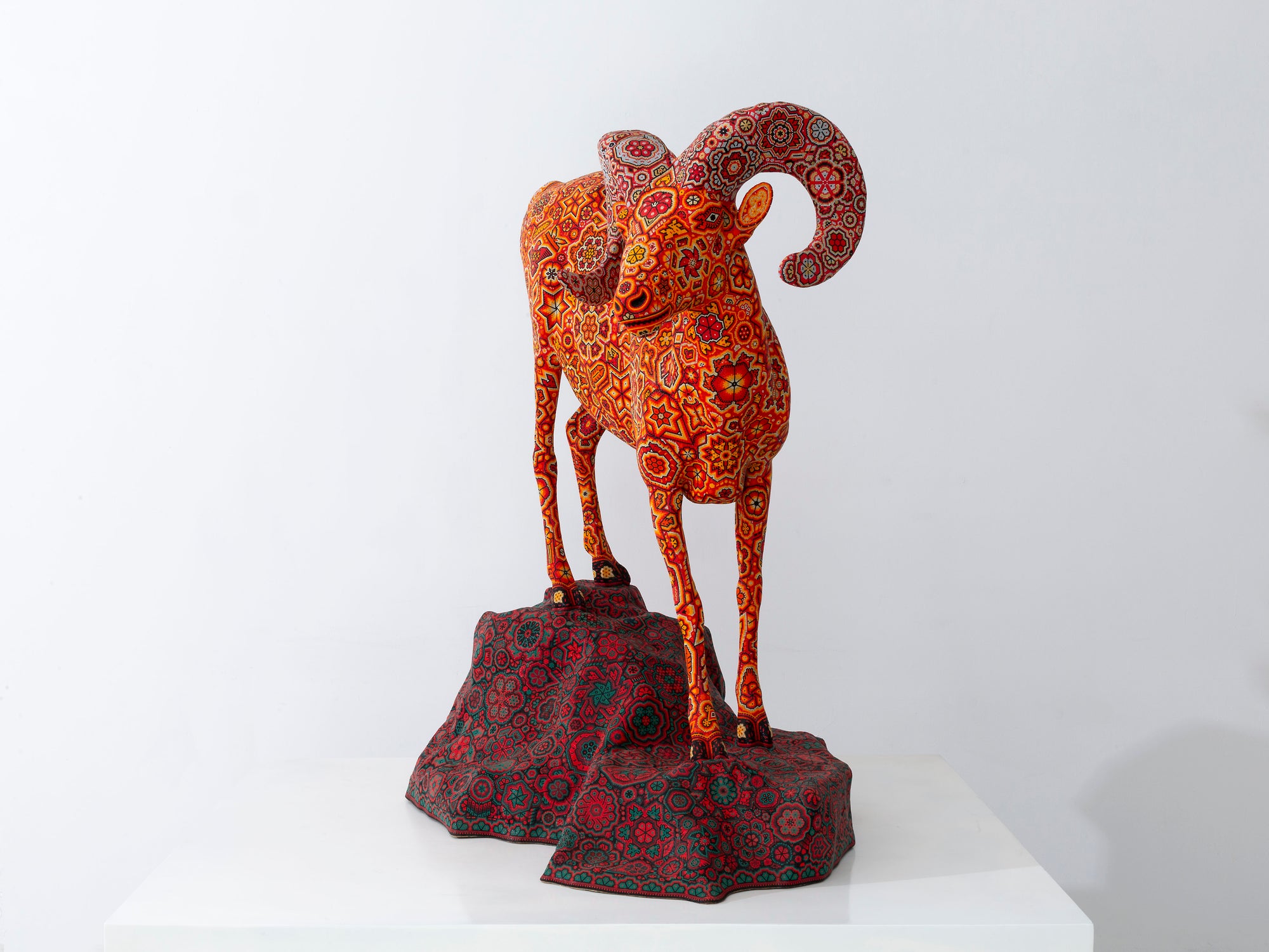 Escultura - Kaka+yari +wiyame - Guardián de la montaña - Borrego Cimarrón Wixárika