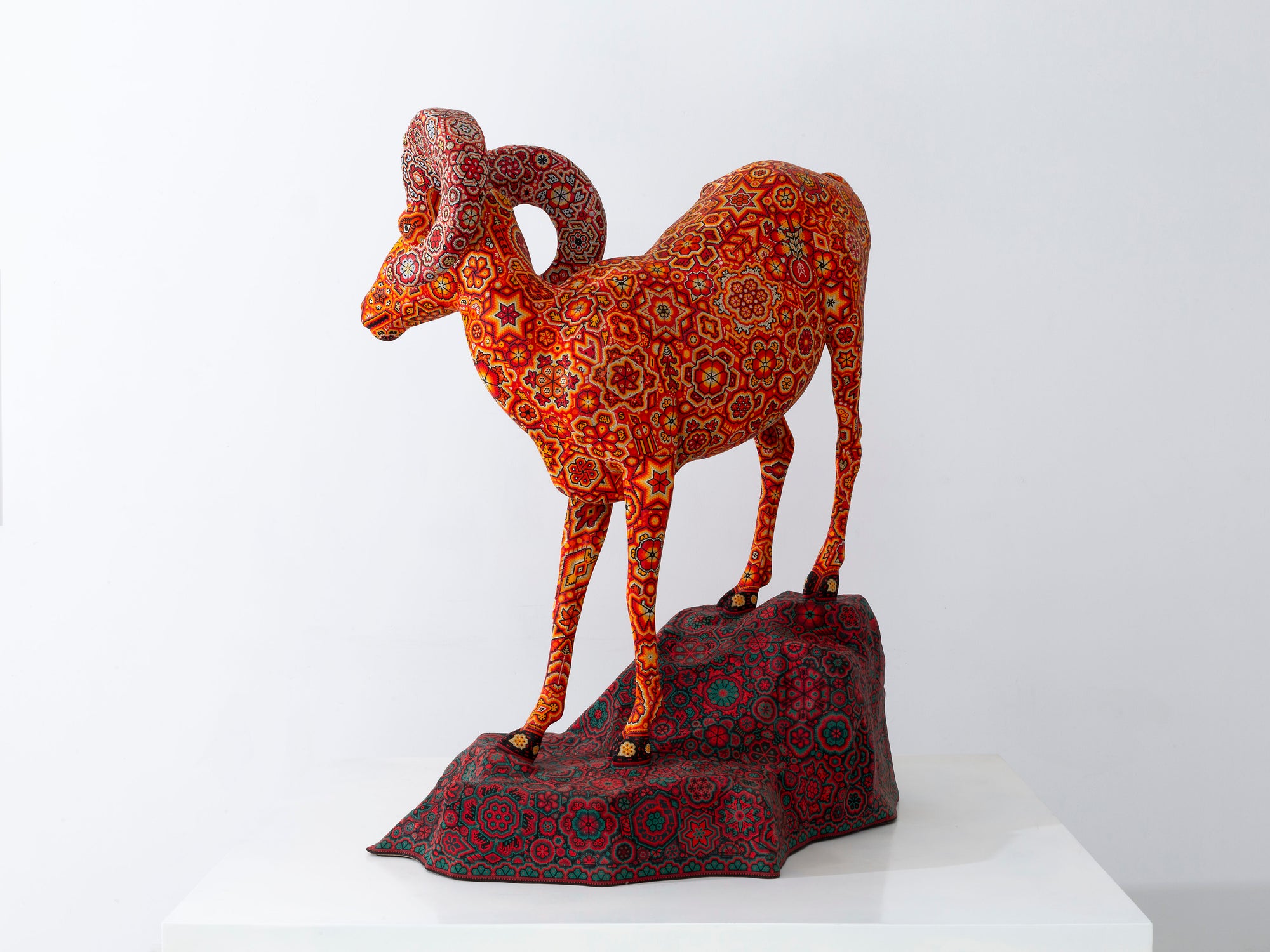 Escultura - Kaka+yari +wiyame - Guardián de la montaña - Borrego Cimarrón Wixárika
