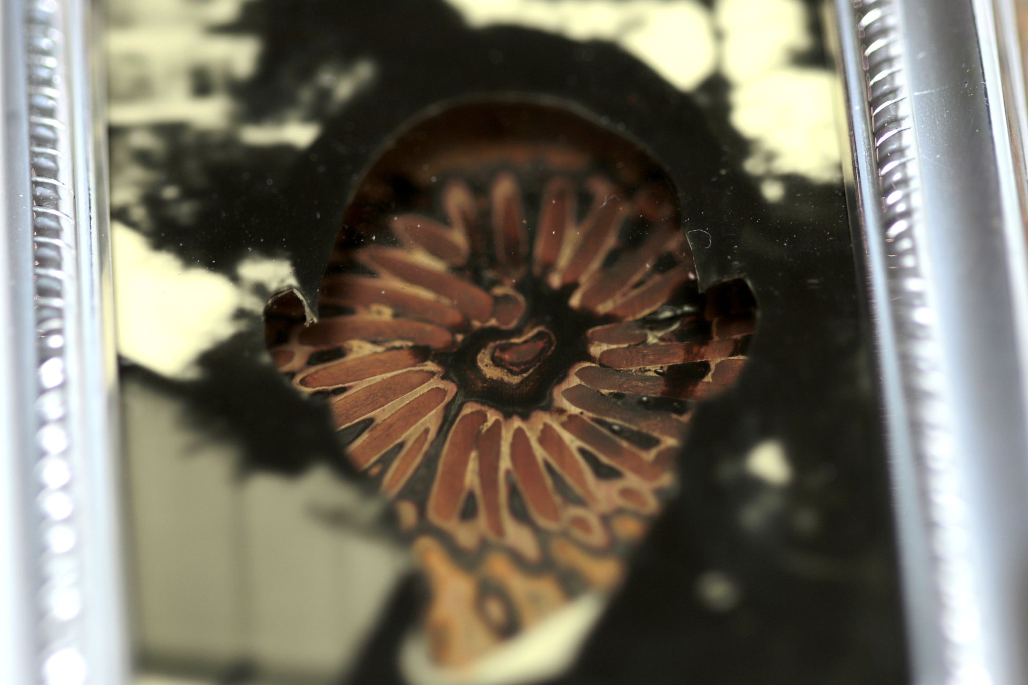 Self-portrait with interior colors III