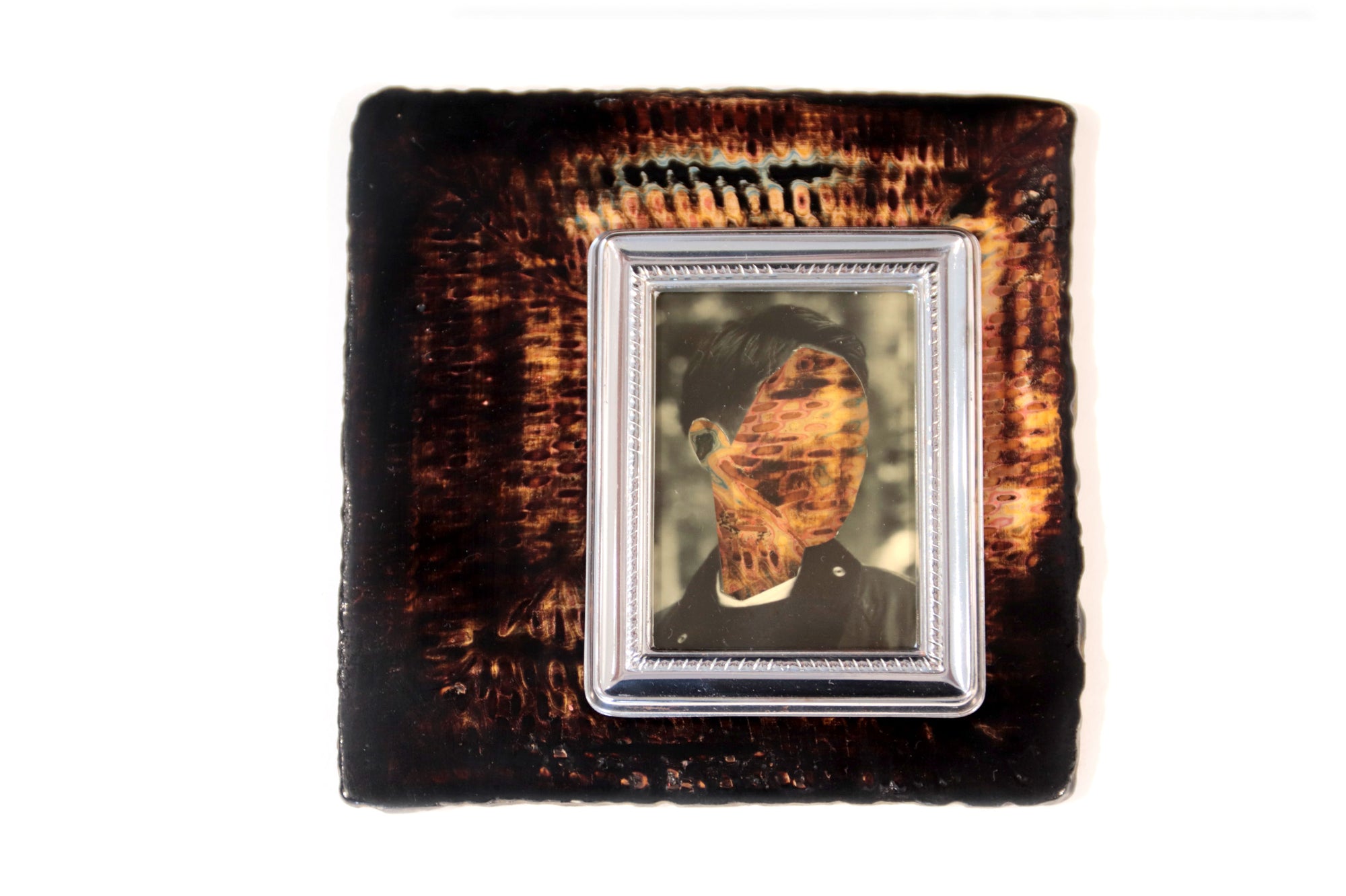 Self-portrait with interior colors II