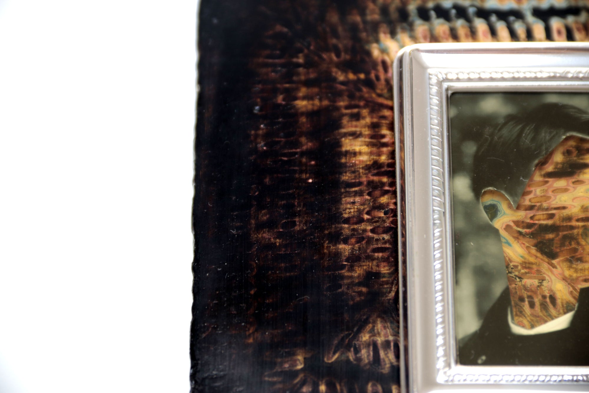 Self-portrait with interior colors II