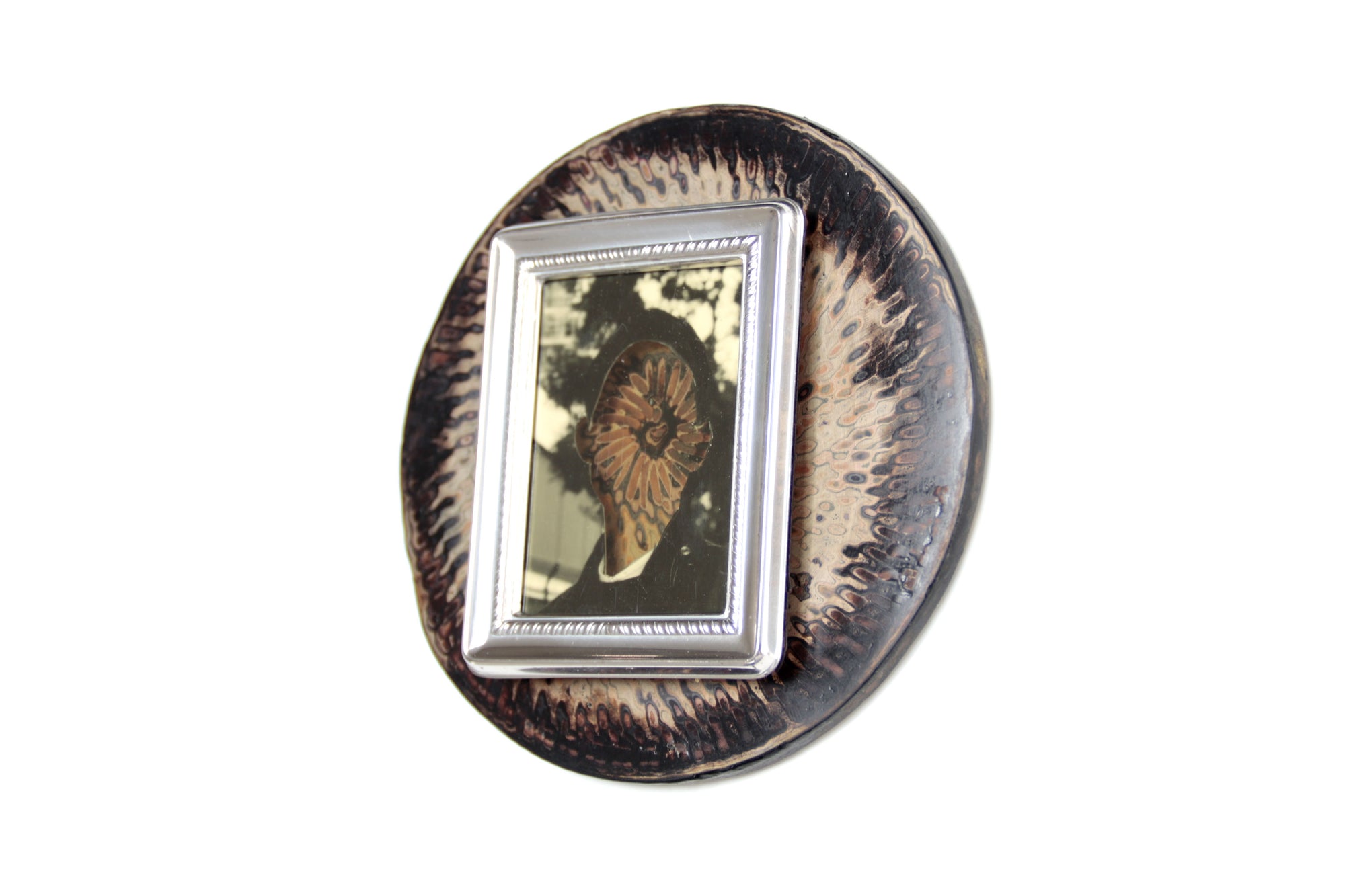 Self-portrait with interior colors III