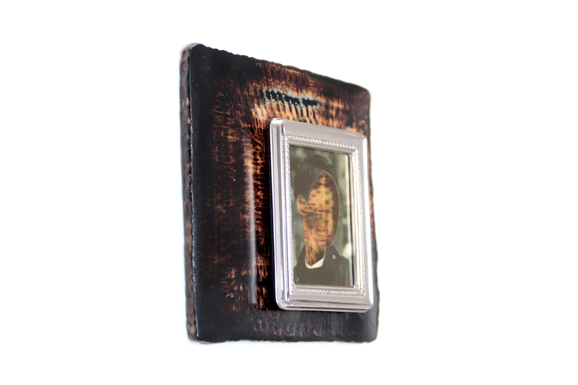 Self-portrait with interior colors II