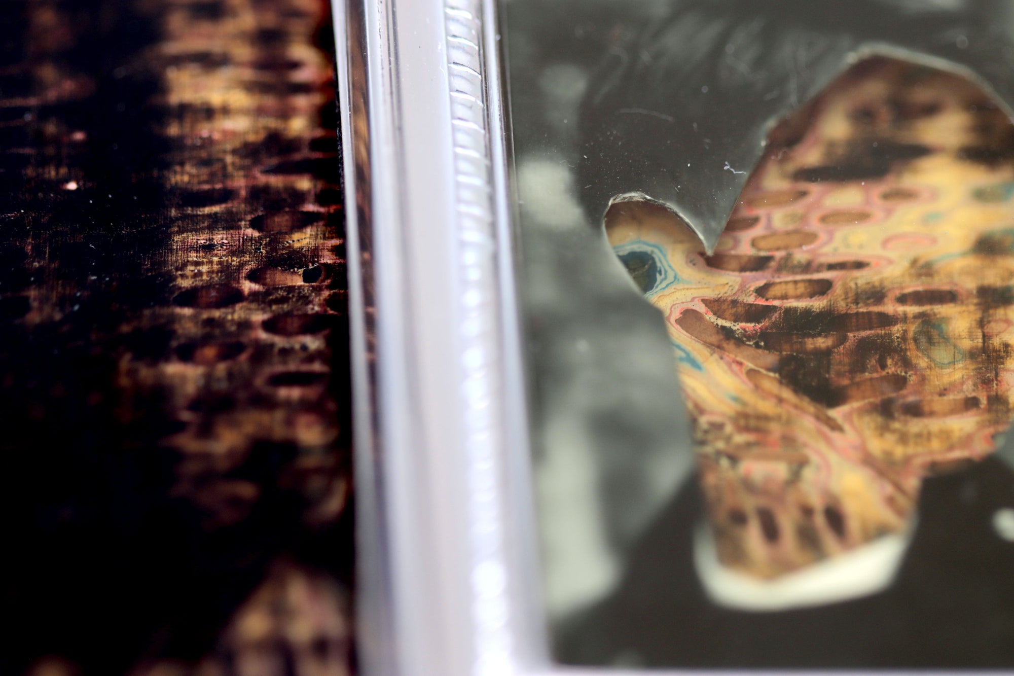 Self-portrait with interior colors II