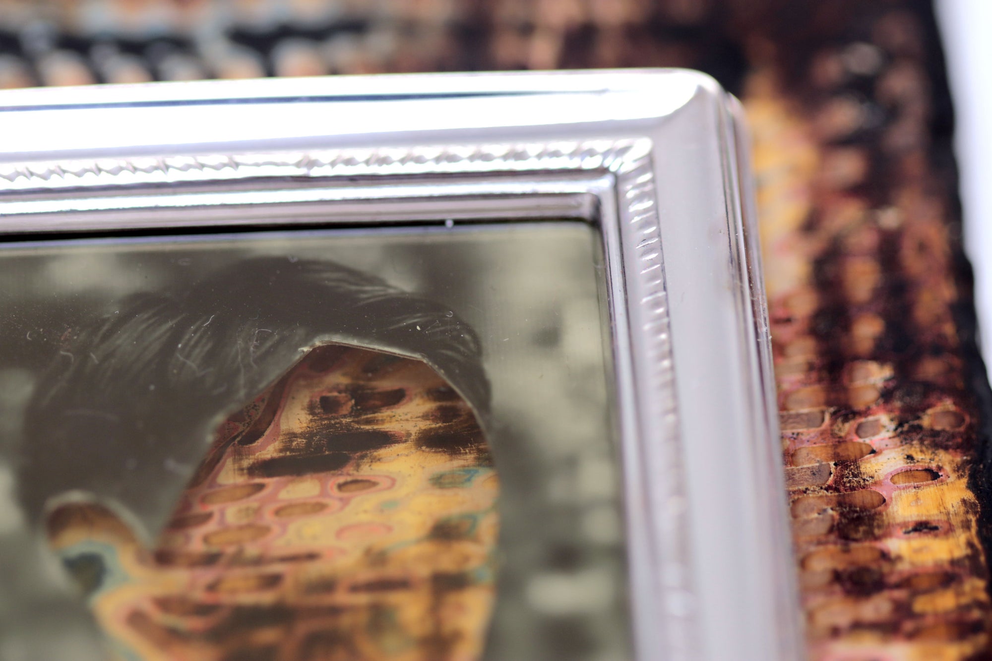 Self-portrait with interior colors II