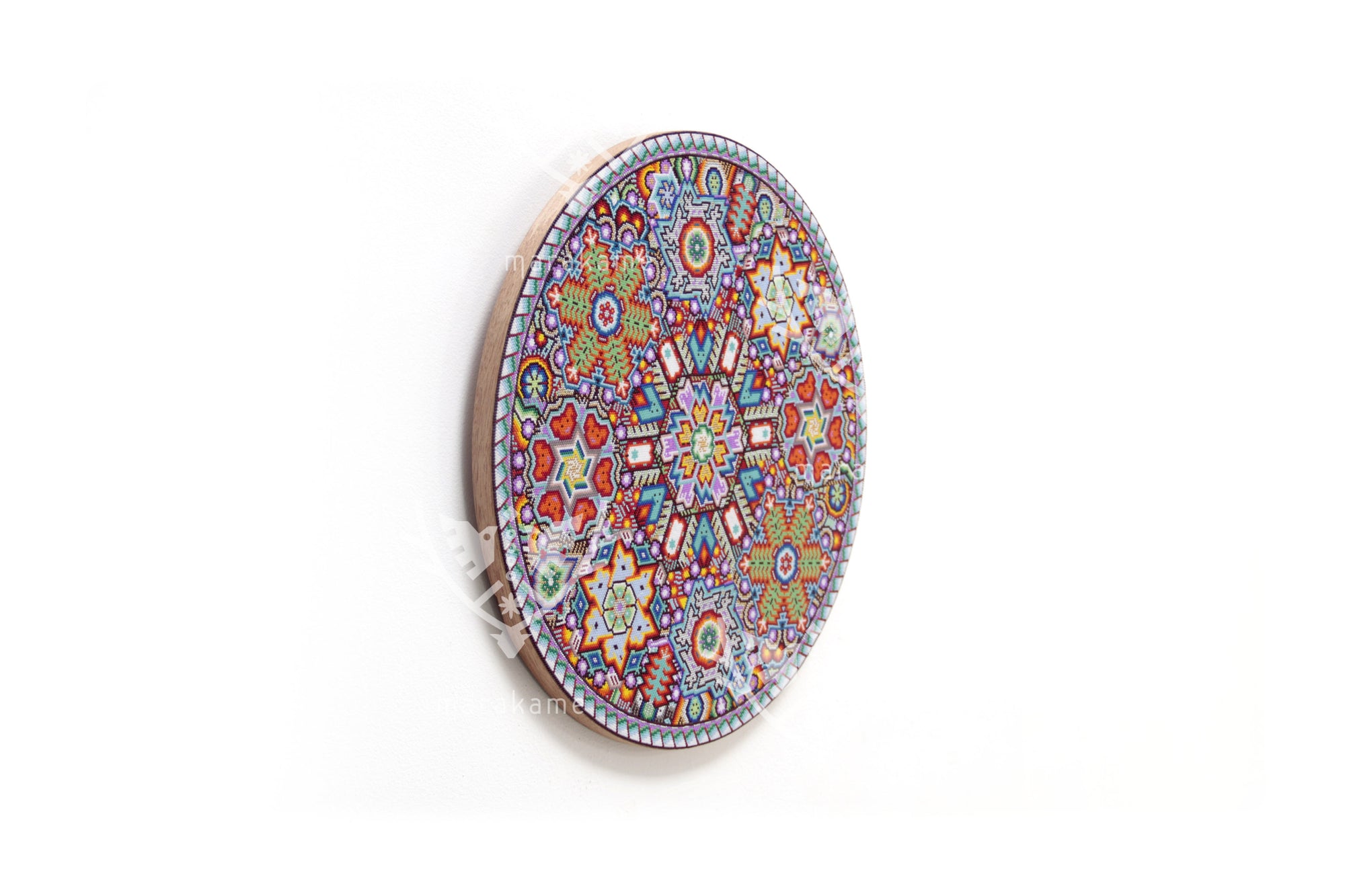 Nierika de Chaquira micro Huichol Circle - Niwetsika - 40.3 cm.