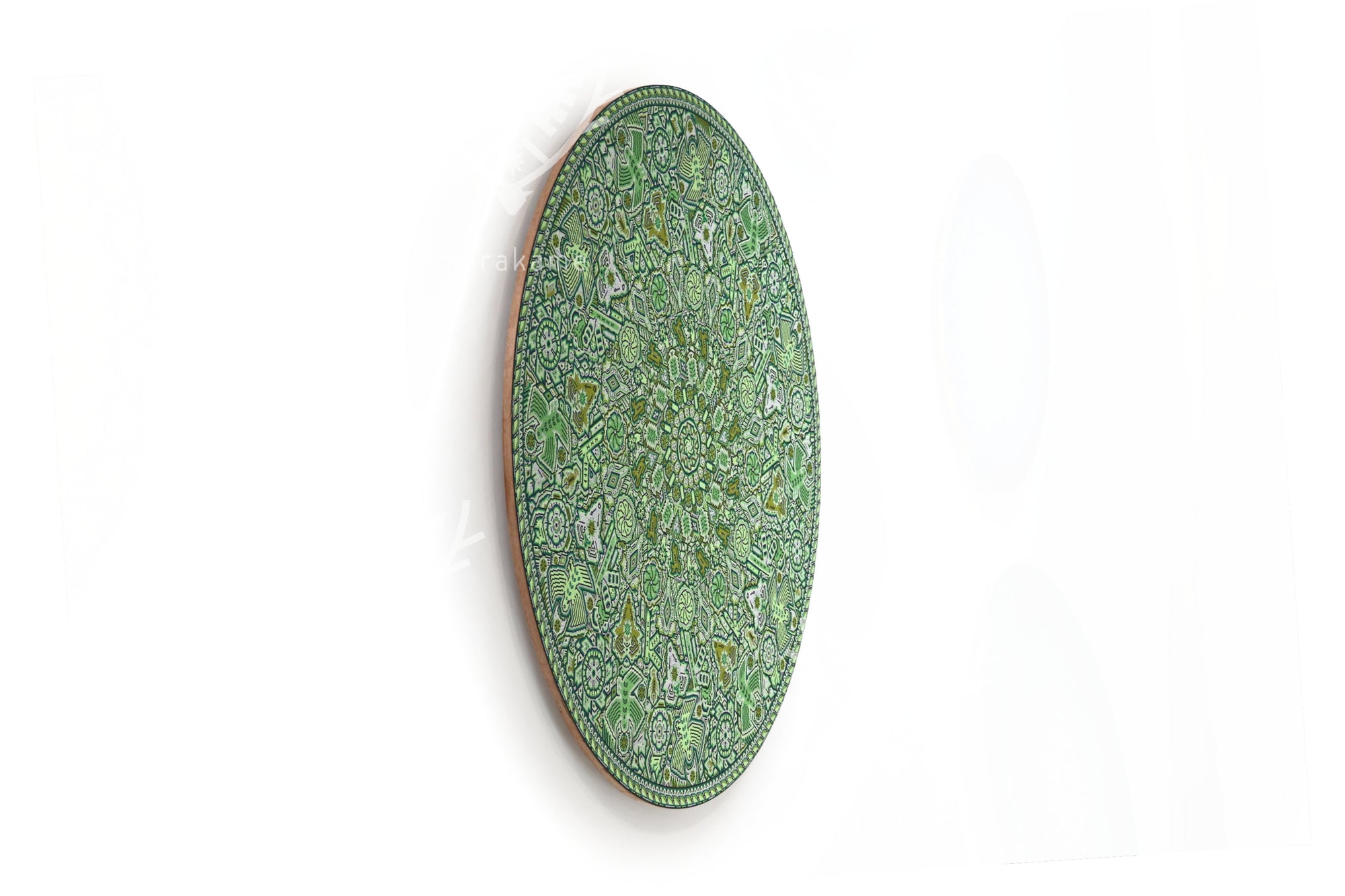 Nierika de Chaquira Círculo Huichol - El Jardín de los Venados - 120 cm.