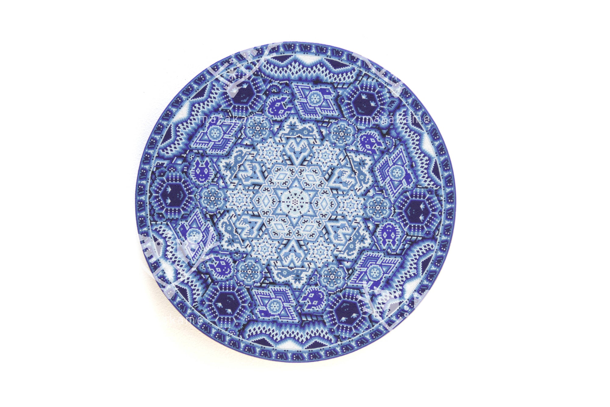 Nierika de Chaquira micro Círculo Huichol - Tatei nariwame - Nuestra madre de la lluvia - 40.3 cm.