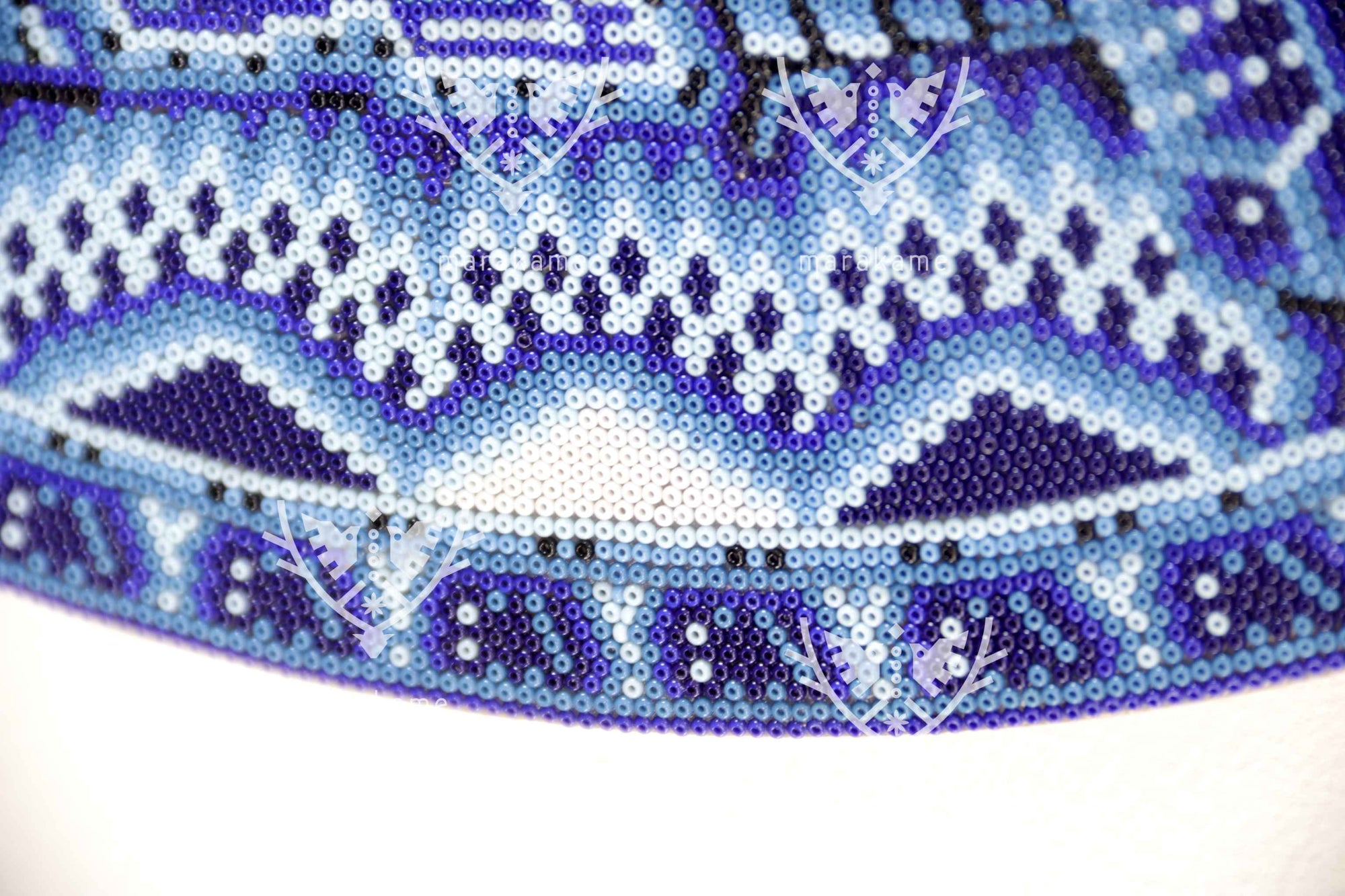 Nierika de Chaquira micro Círculo Huichol - Tatei nariwame - Nuestra madre de la lluvia - 40.3 cm.