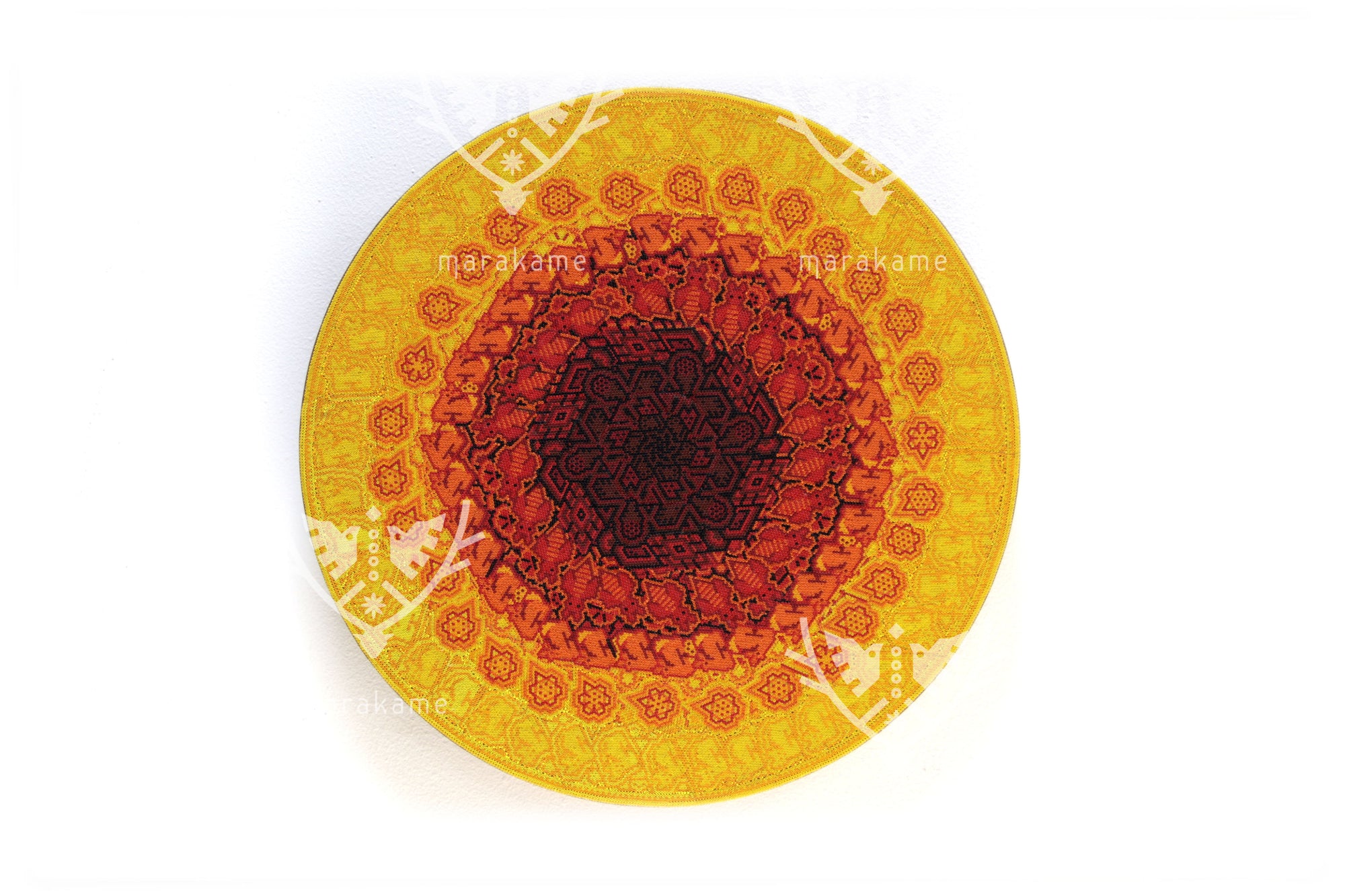 Nierika de Sequira micro Huichol Circle - Our Father Sun - 40.3 cm.