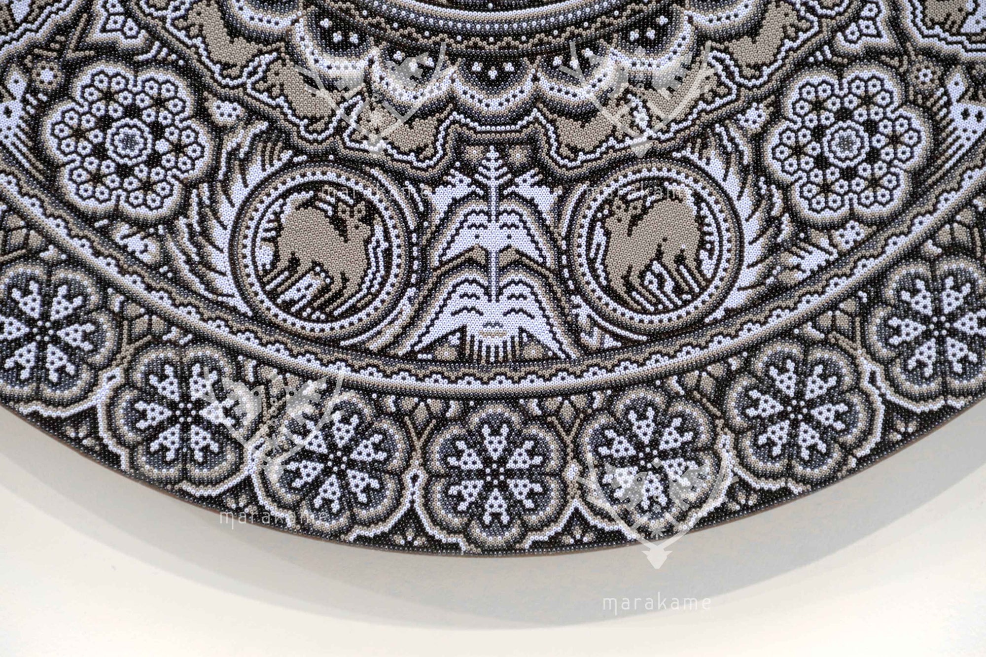 Nierika de Chaquira Huichol Circle - Tuutú huiyari - The path of the peyote - 78 cm. - 2025