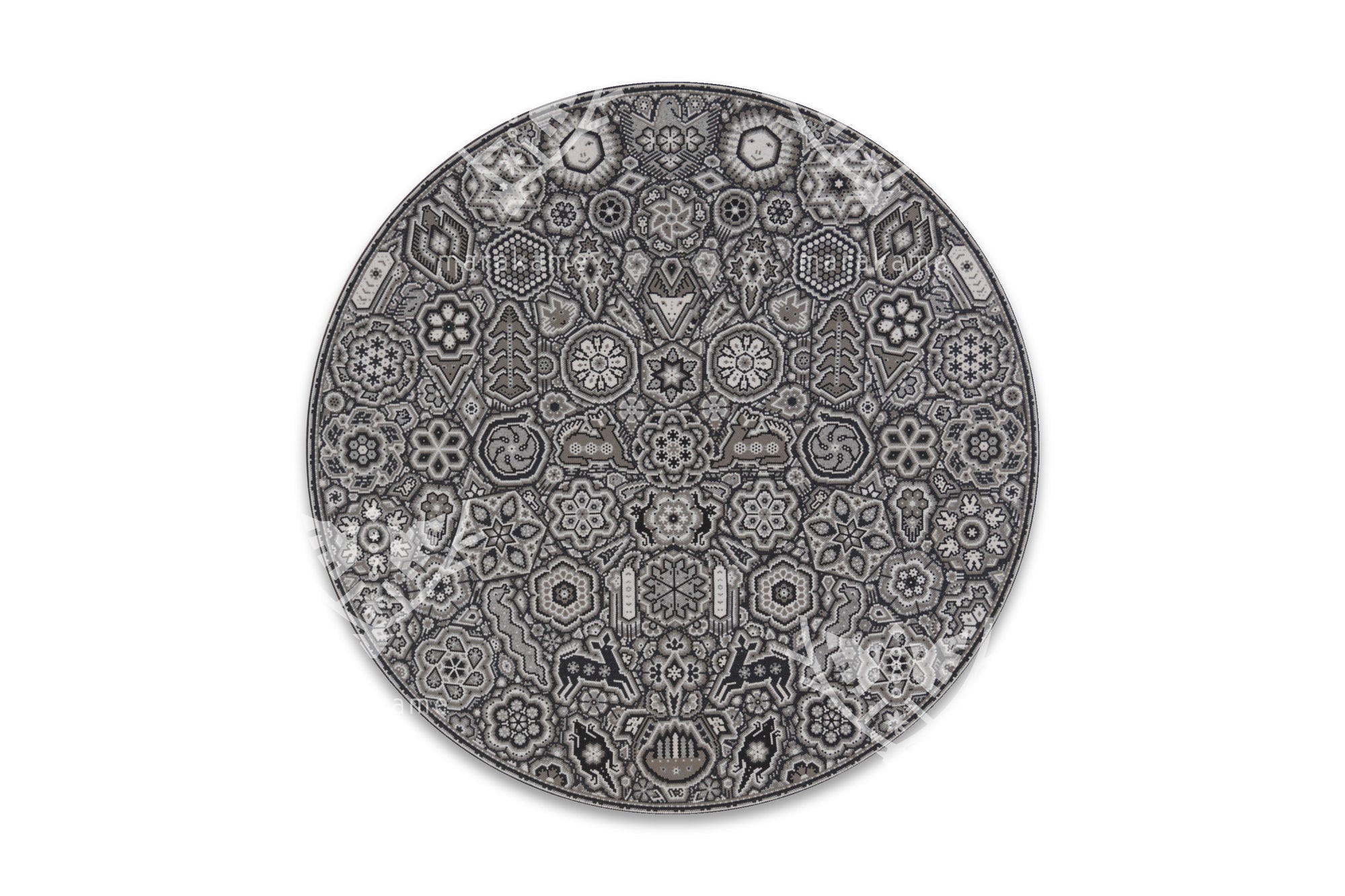 Nierika de Chaquira Círculo Huichol - Maxa Y+wi - Venado Gris - 80 cm.