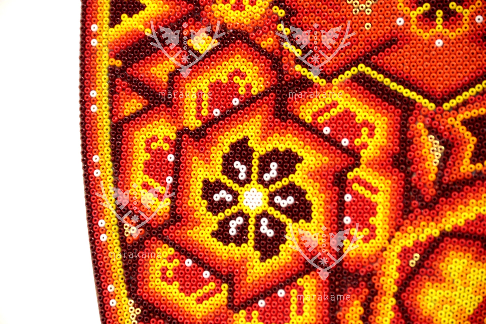Nierika de Chaquira Círculo Huichol - Lenguaje de los Ancestros - 80 cm.