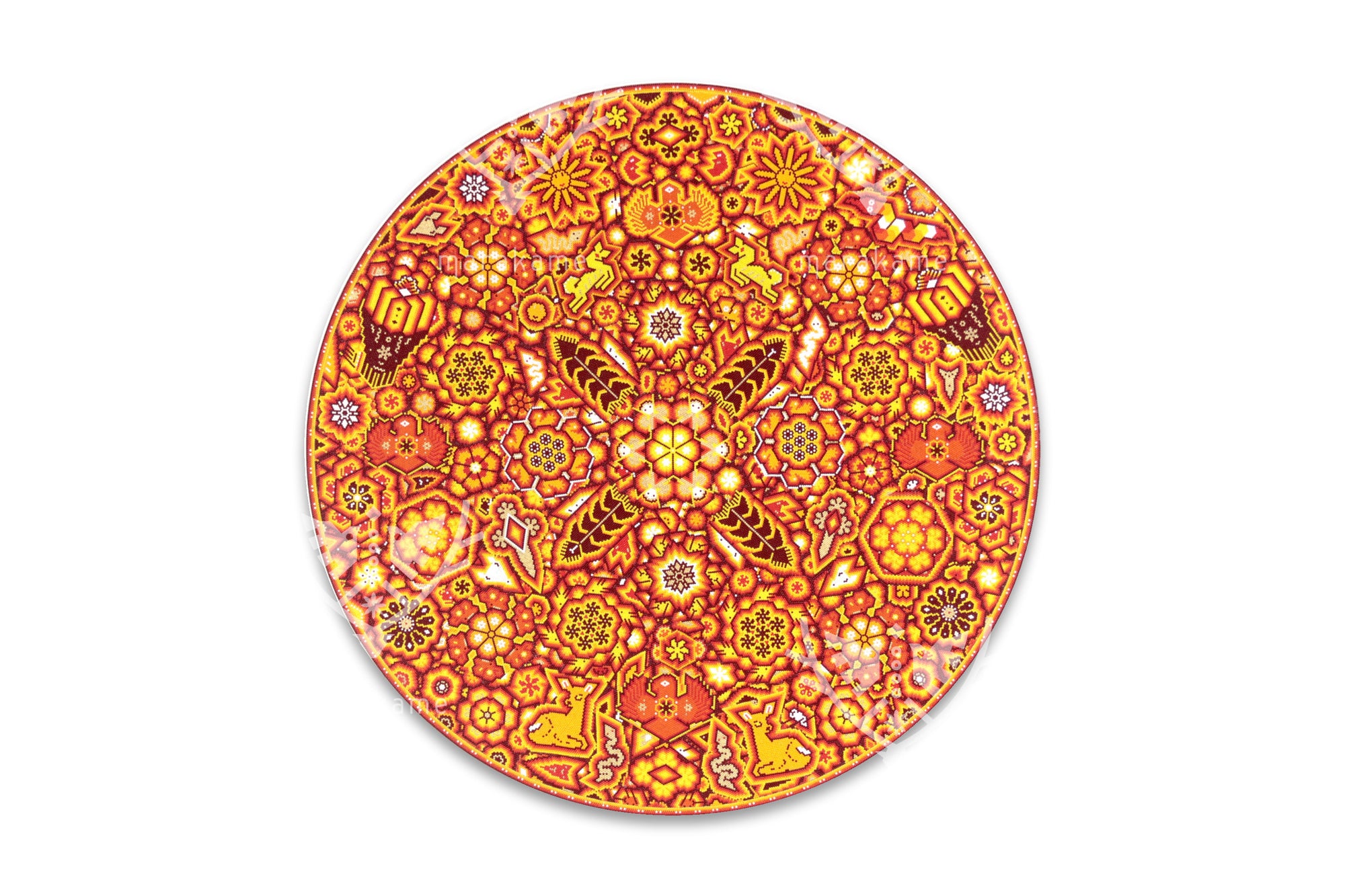 Nierika de Chaquira Círculo Huichol - Lenguaje de los Ancestros - 80 cm.