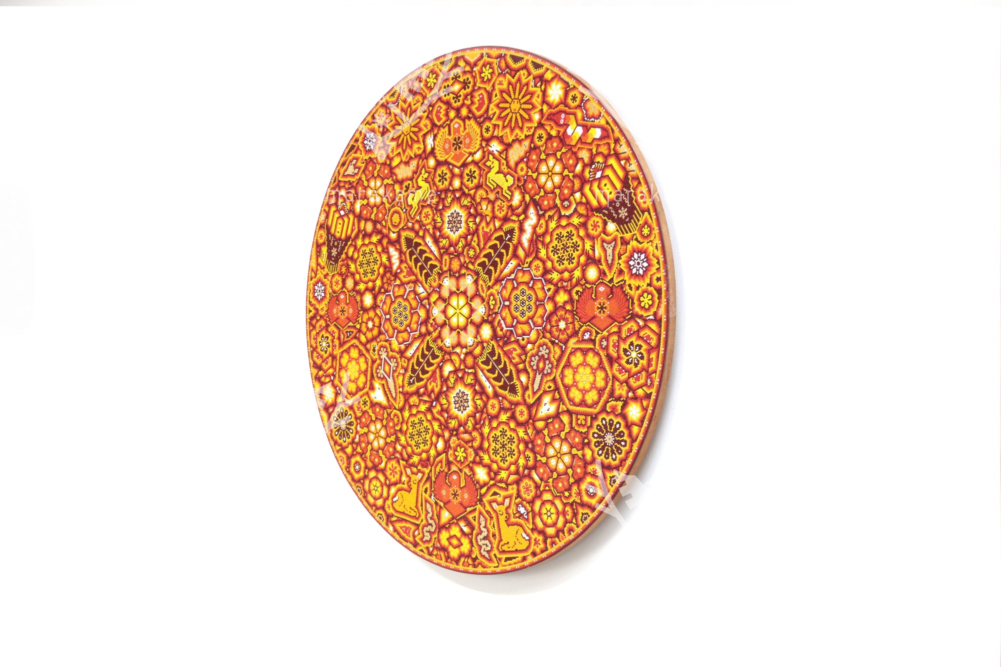 Nierika de Chaquira Círculo Huichol - Lenguaje de los Ancestros - 80 cm.