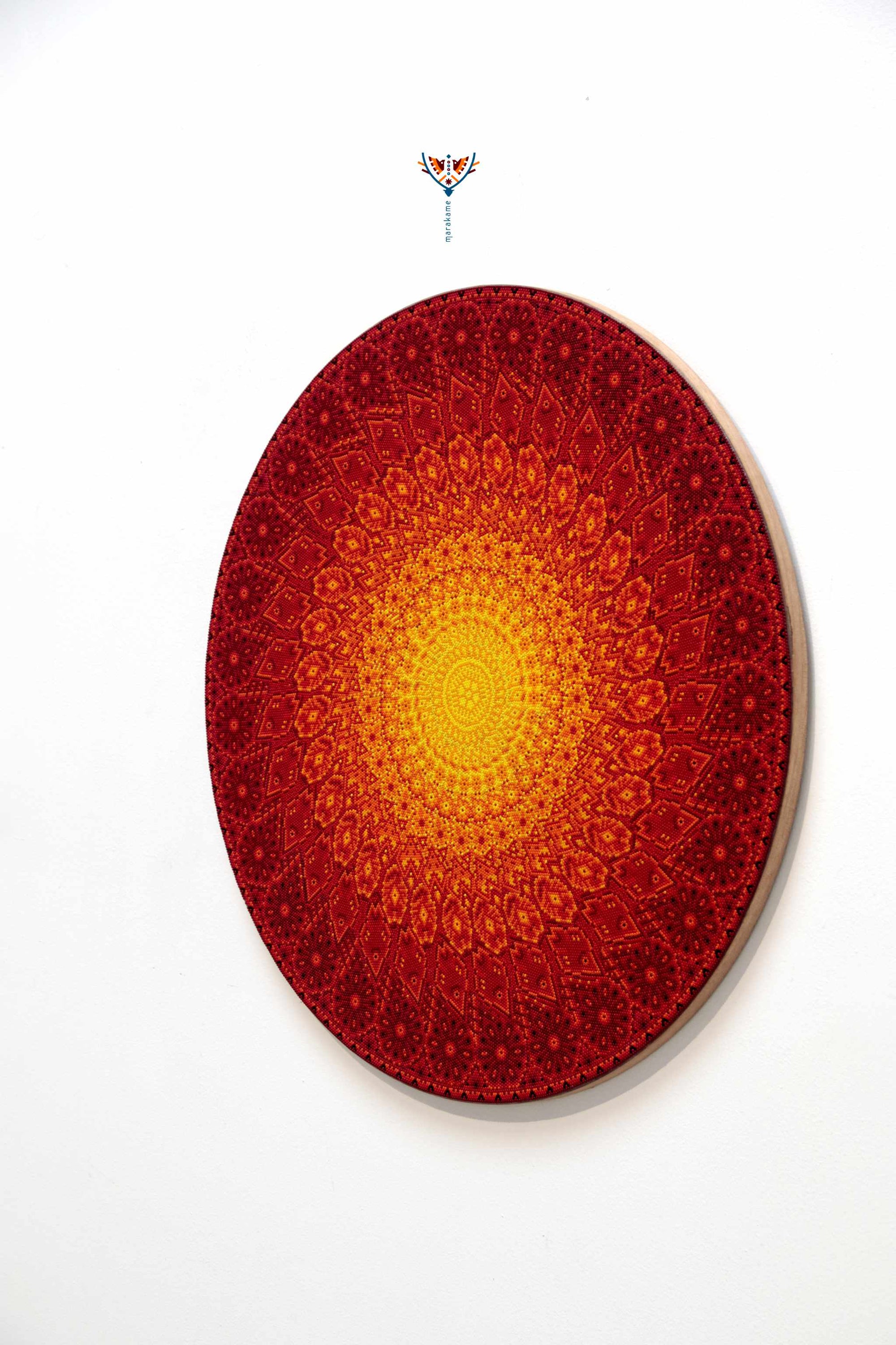 Nierika de Chaquira Círculo Huichol - Ut+anaka - 60 cm.