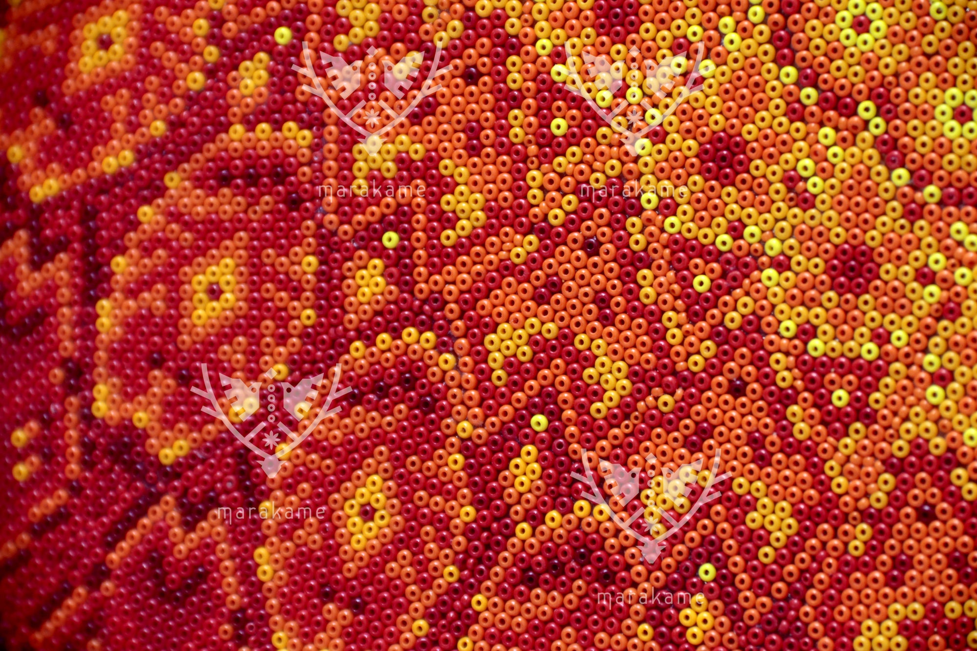 Nierika de Chaquira Círculo Huichol - Ut+anaka - 60 cm.
