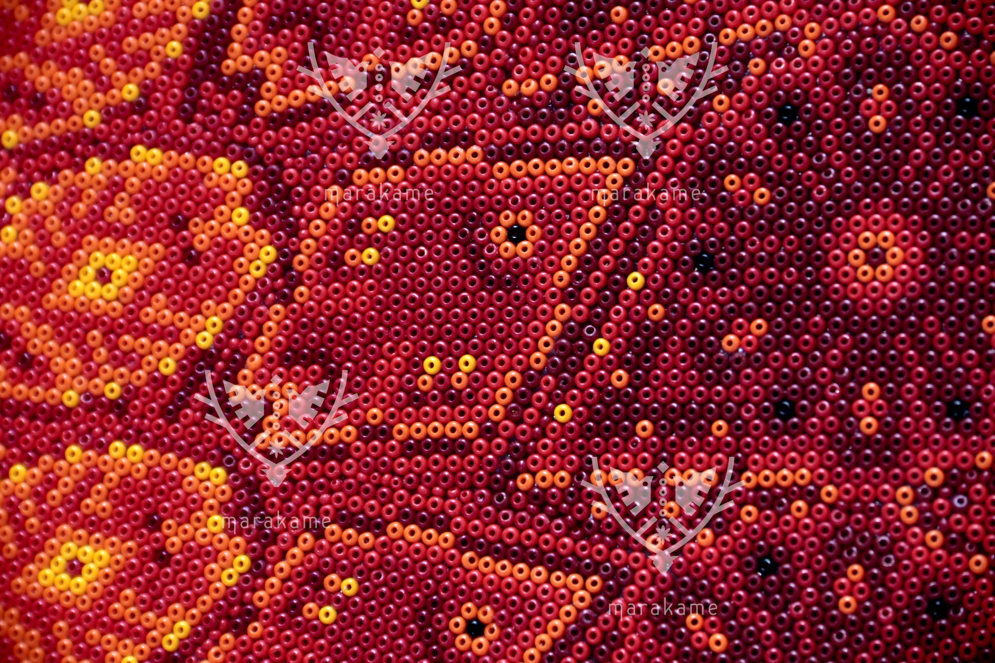 Nierika de Chaquira Círculo Huichol - Ut+anaka - 60 cm.