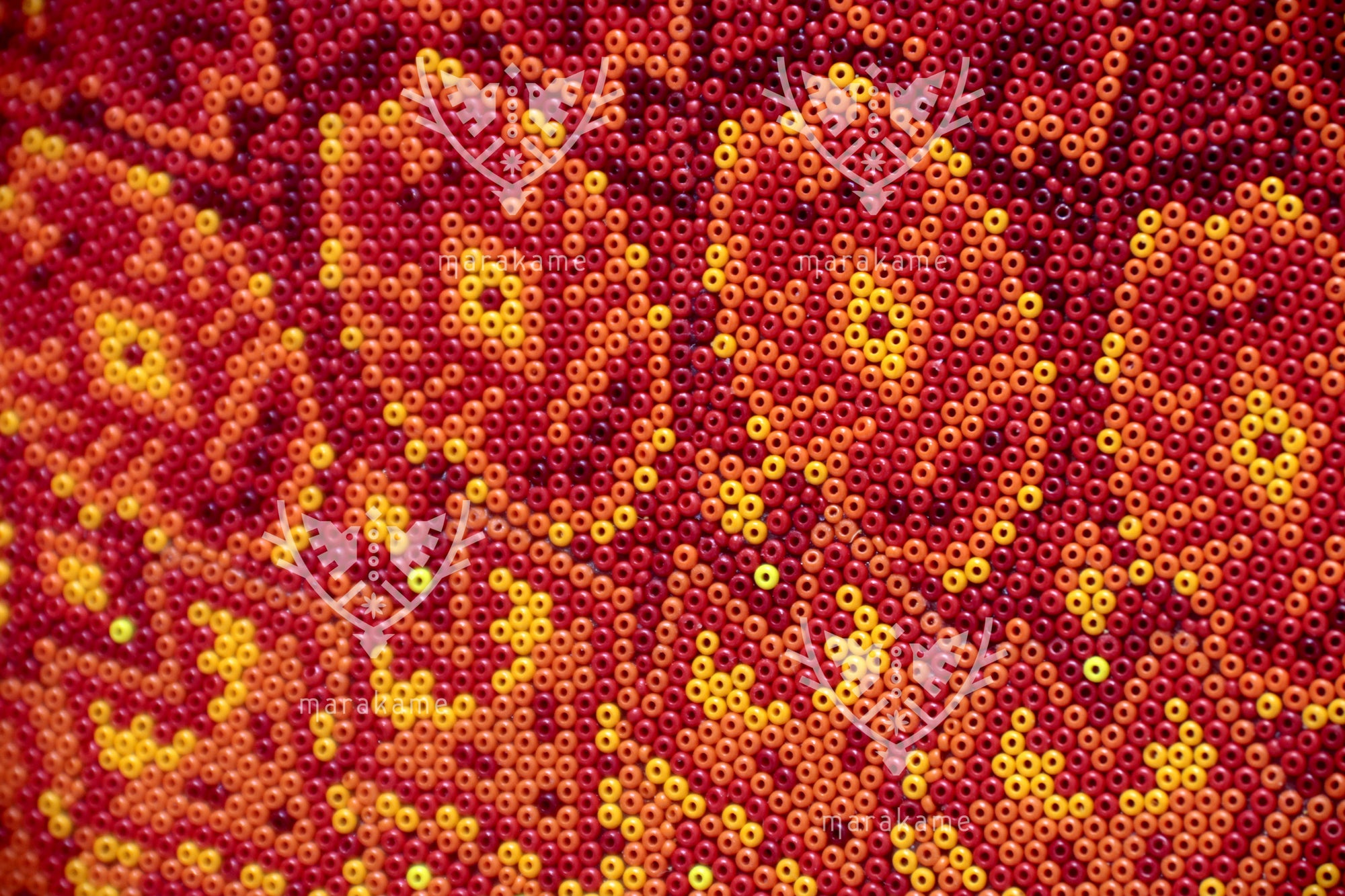 Nierika de Chaquira Círculo Huichol - Ut+anaka - 60 cm.