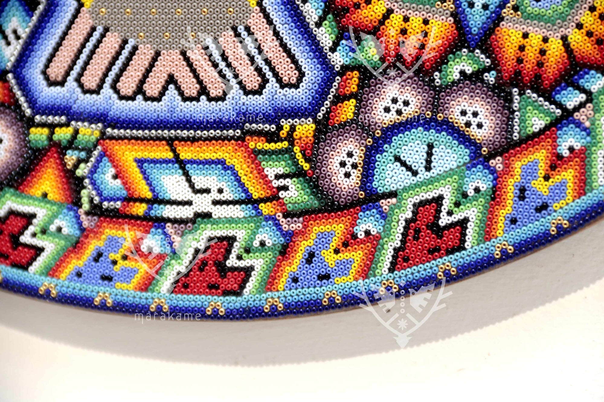 Nierika de Chaquira micro Círculo Huichol - Tseriekame - 40 cm.