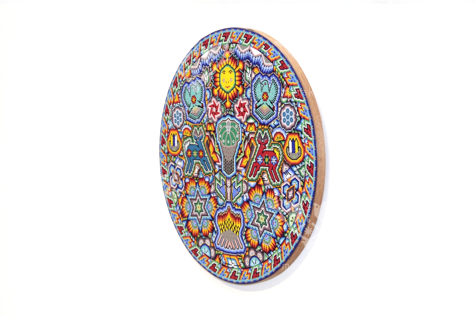Nierika de Chaquira micro Círculo Huichol - Tseriekame - 40 cm.