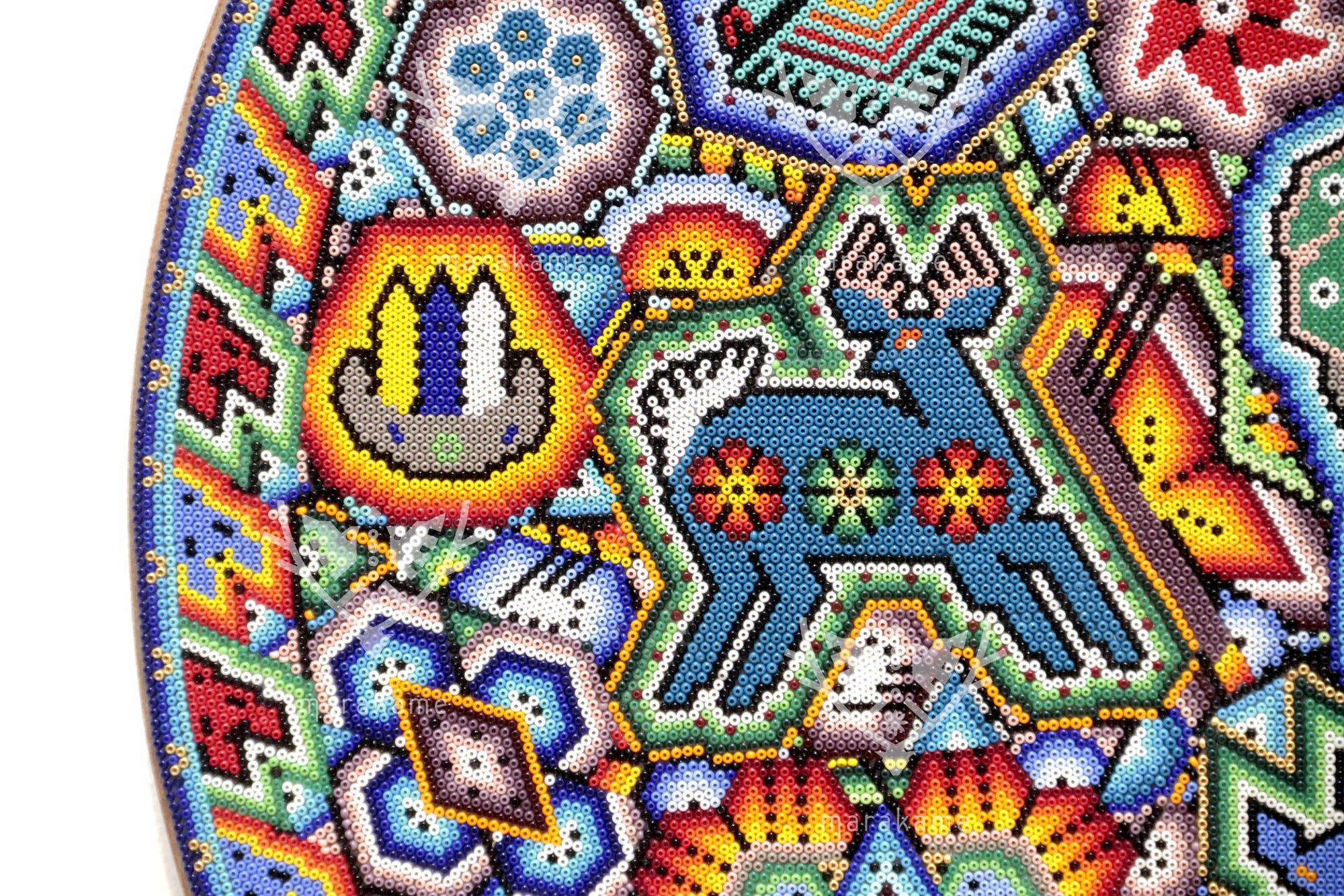 Nierika de Chaquira micro Círculo Huichol - Tseriekame - 40 cm.