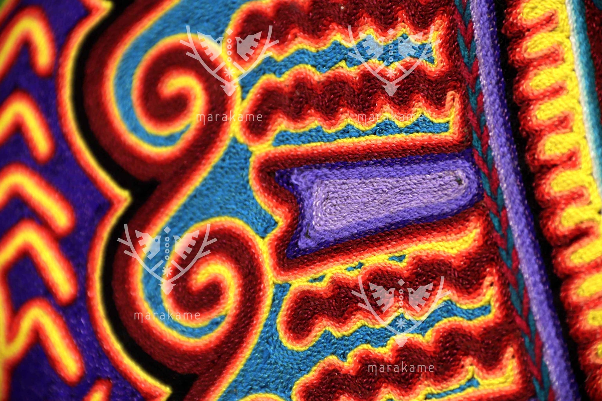 Nierika de Estambre Círculo Huichol - Wexik+a - Águila solar - 160 cm. - 2025