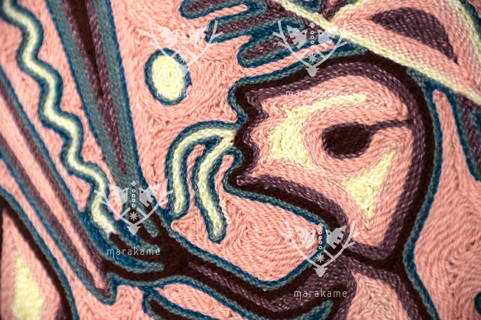 Nierika de Estambre Cuadro Huichol - Yuimakwaxa - Ceremonia del elote - 150 x 112 cm. - 2025