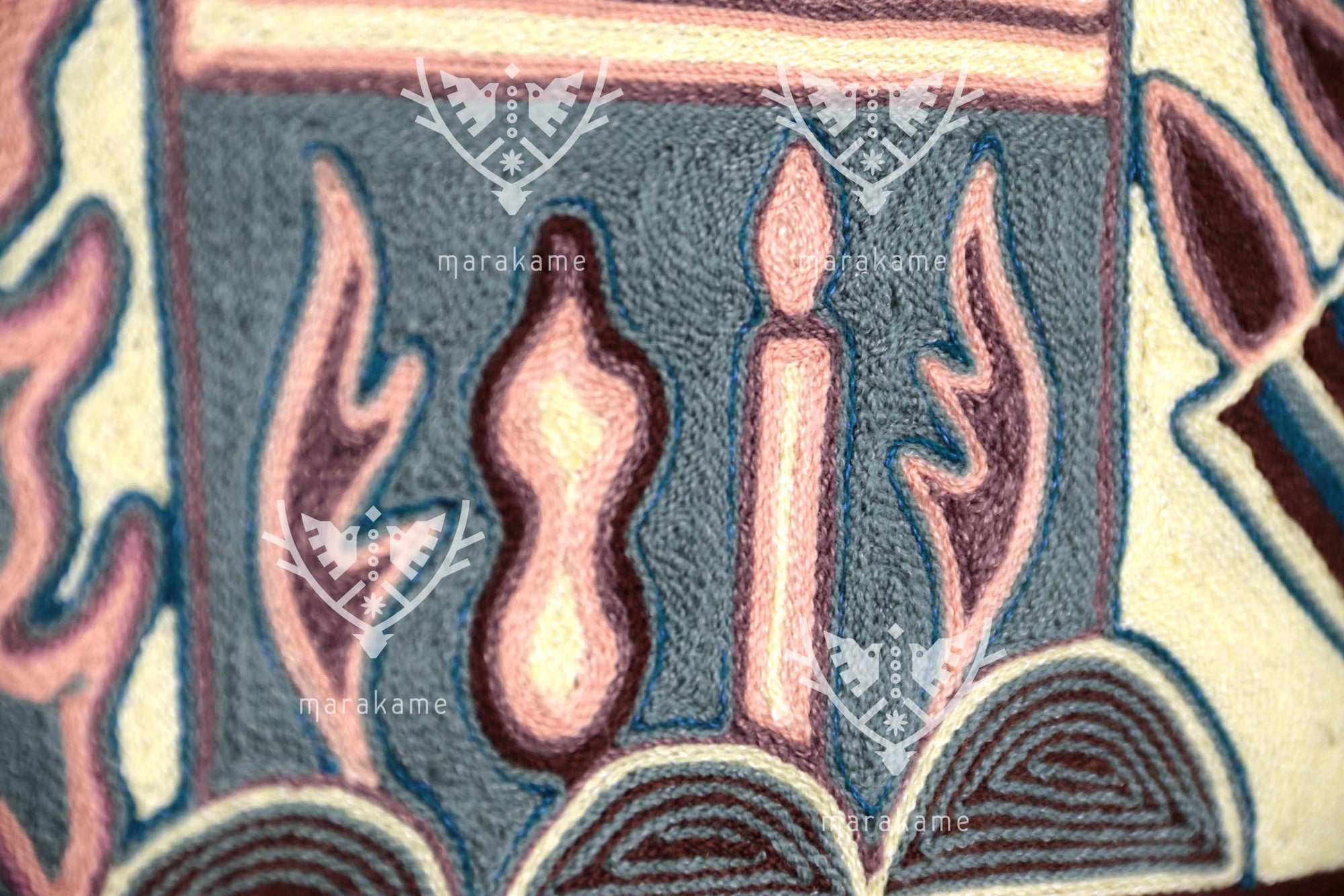 Nierika de Estambre Cuadro Huichol - Yuimakwaxa - Ceremonia del elote - 150 x 112 cm. - 2025