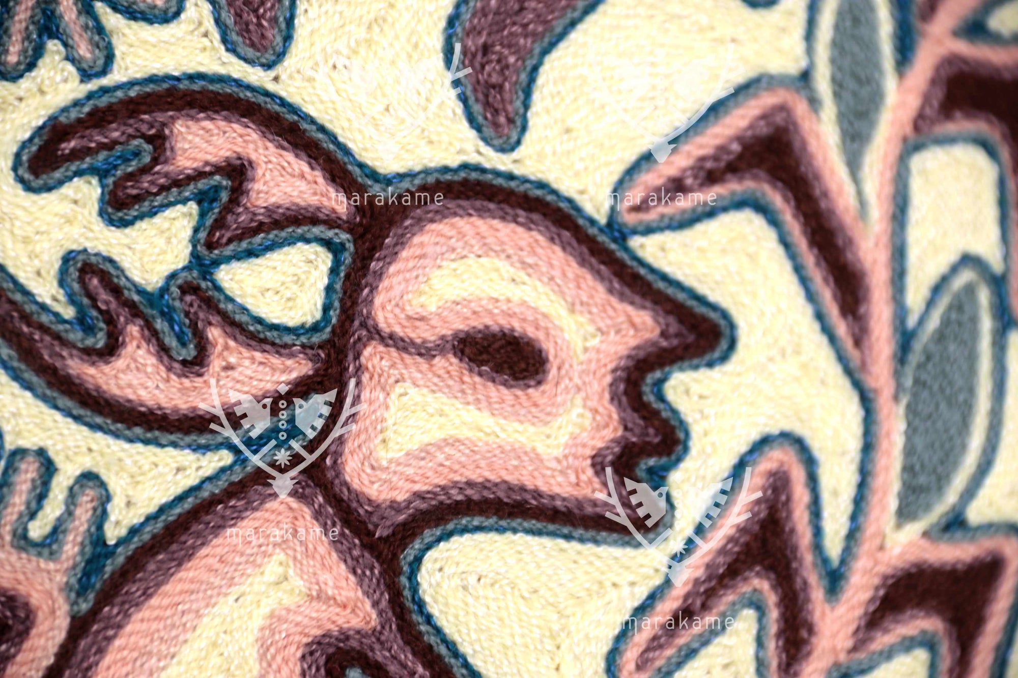 Nierika de Estambre Cuadro Huichol - Yuimakwaxa - Ceremonia del elote - 150 x 112 cm. - 2025