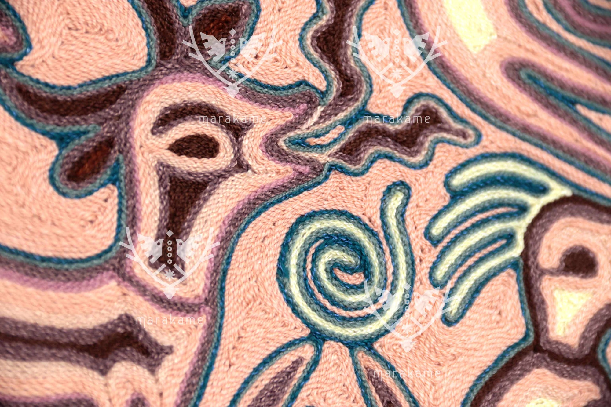 Nierika de Estambre Cuadro Huichol - Yuimakwaxa - Ceremonia del elote - 150 x 112 cm. - 2025