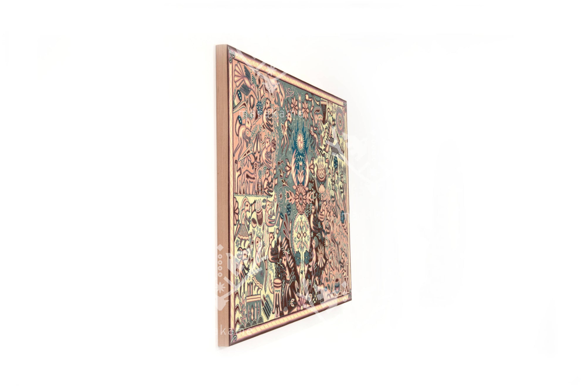 Nierika de Estambre Cuadro Huichol - Yuimakwaxa - Ceremonia del elote - 150 x 112 cm. - 2025