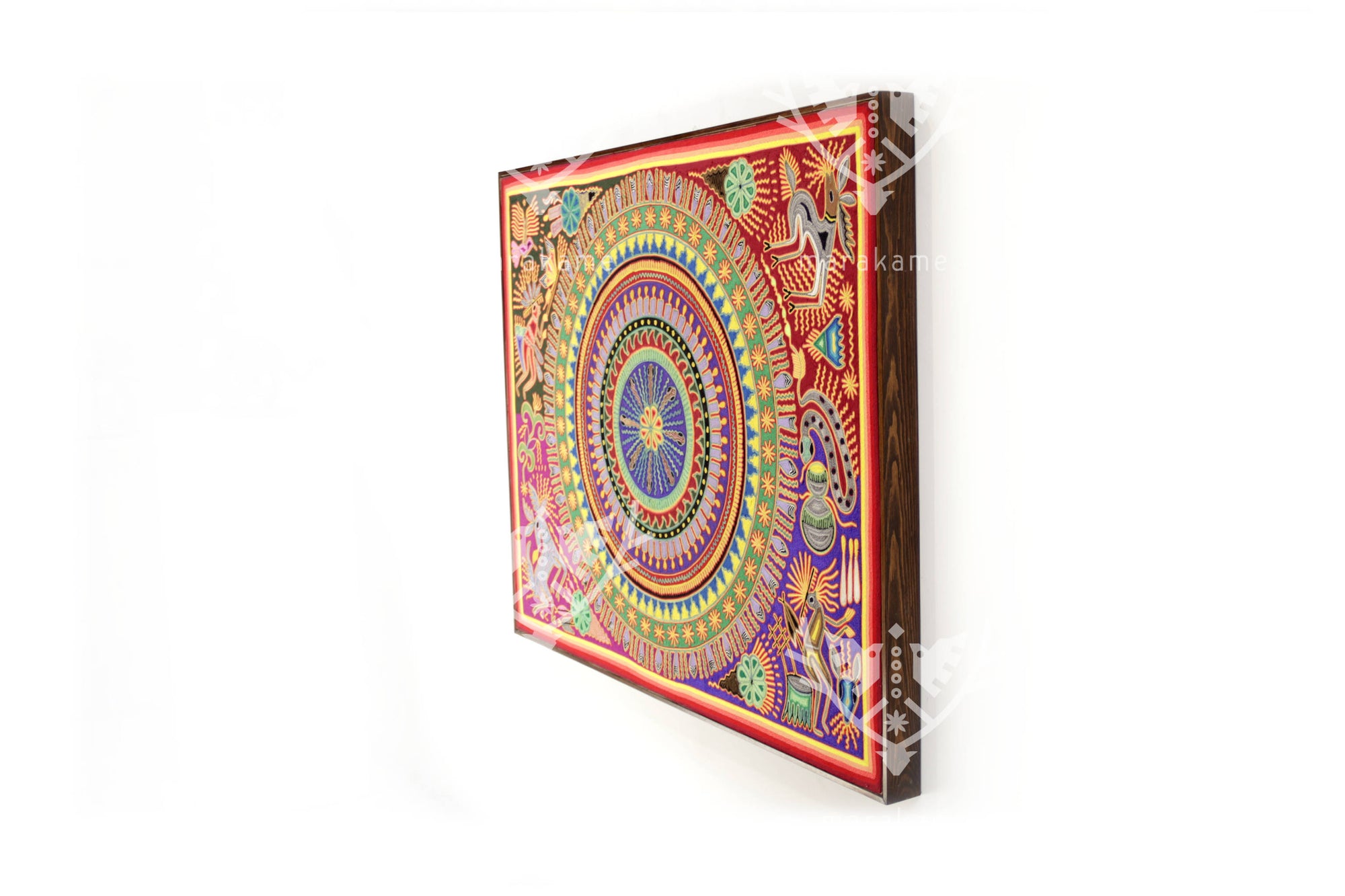 Nierika de Estambre Cuadro Huichol - Takutsi Nakawé - Madre creadora - 122 x 94 cm. - 2025
