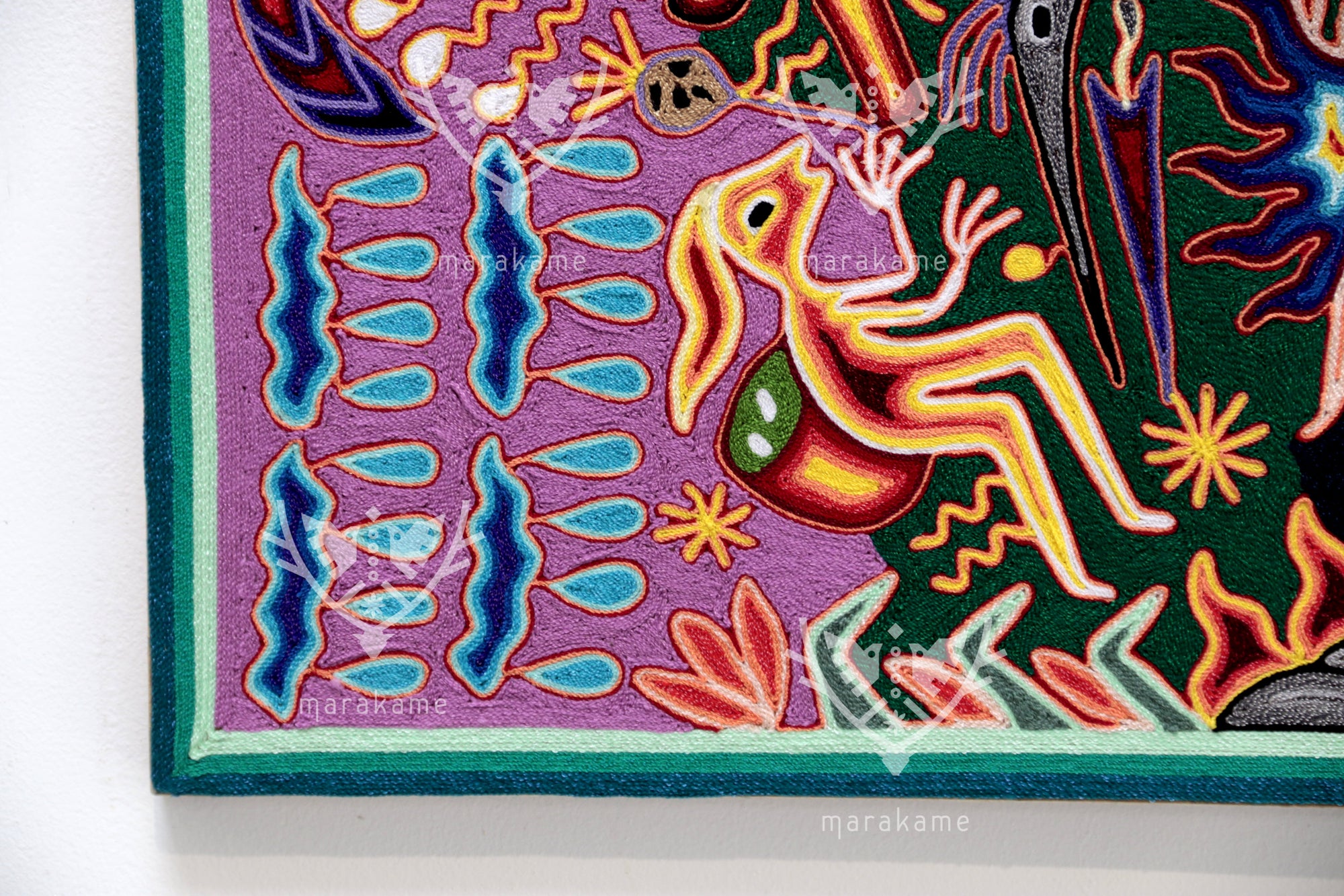 Nierika de Estambre Huichol Gemälde – Mutter Natur – 60 x 60 cm. - 2025