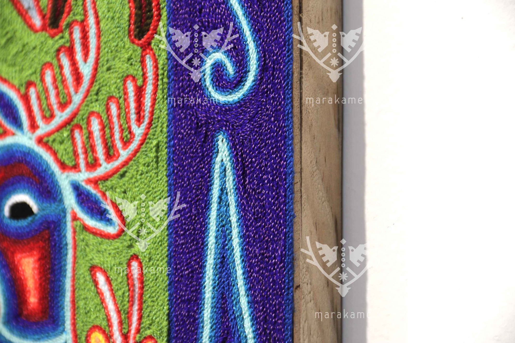 Nierika de Estambre Cuadro Huichol - Tatei Haramara - 60 x 60 cm. - 2025