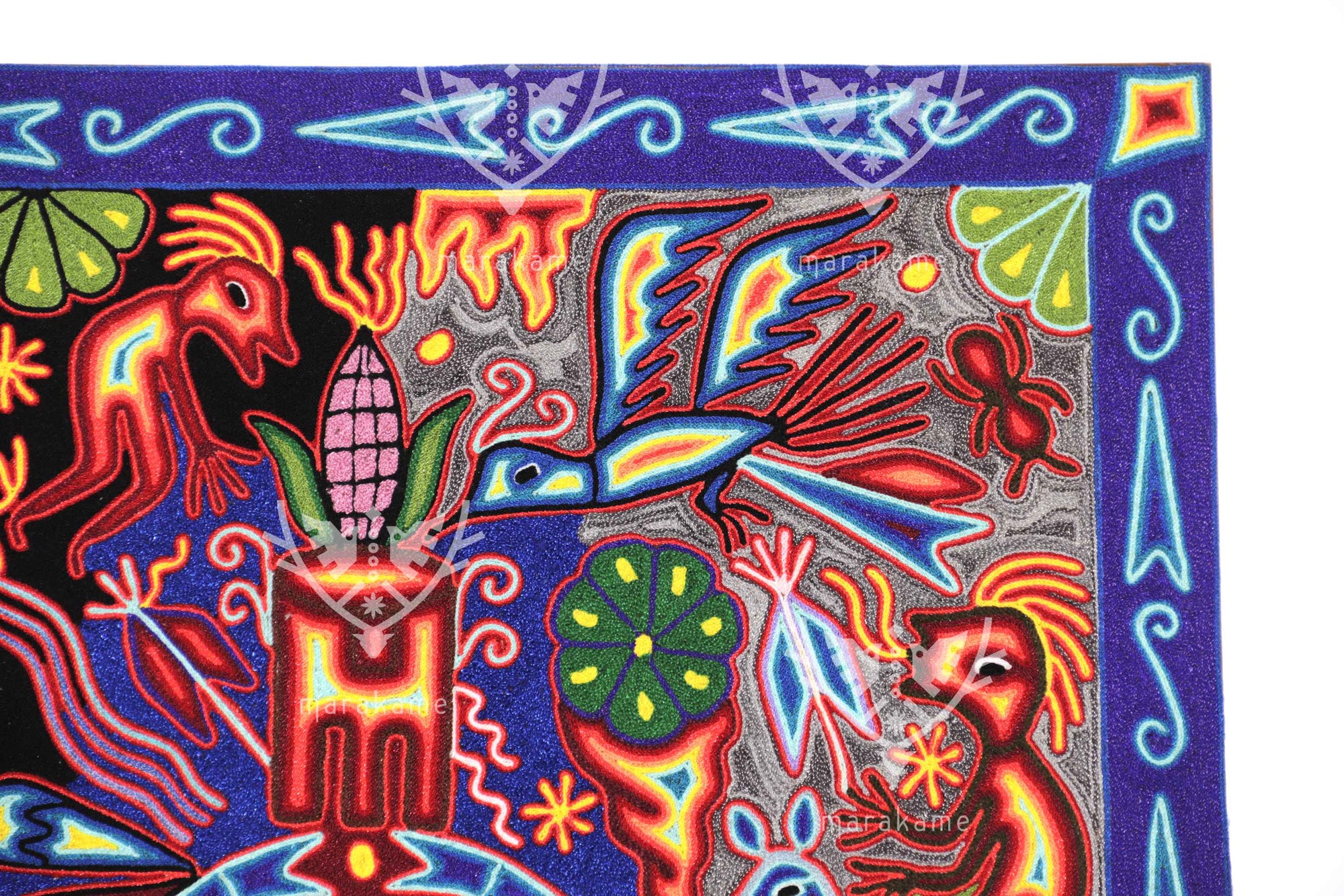 Nierika de Estambre Cuadro Huichol - Tatei Haramara - 60 x 60 cm. - 2025