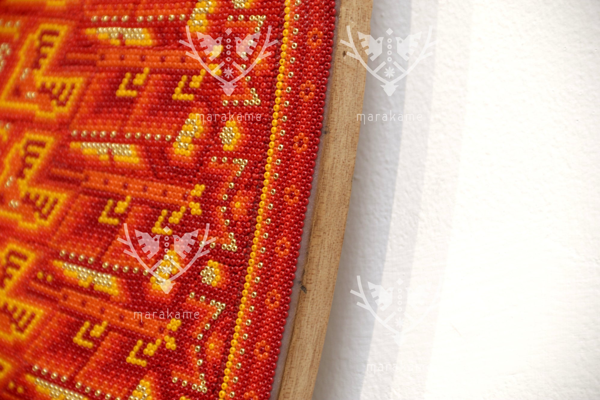 Nierika de Chaquira Circulo Huichol - Epistemología Solar - 120 cm.