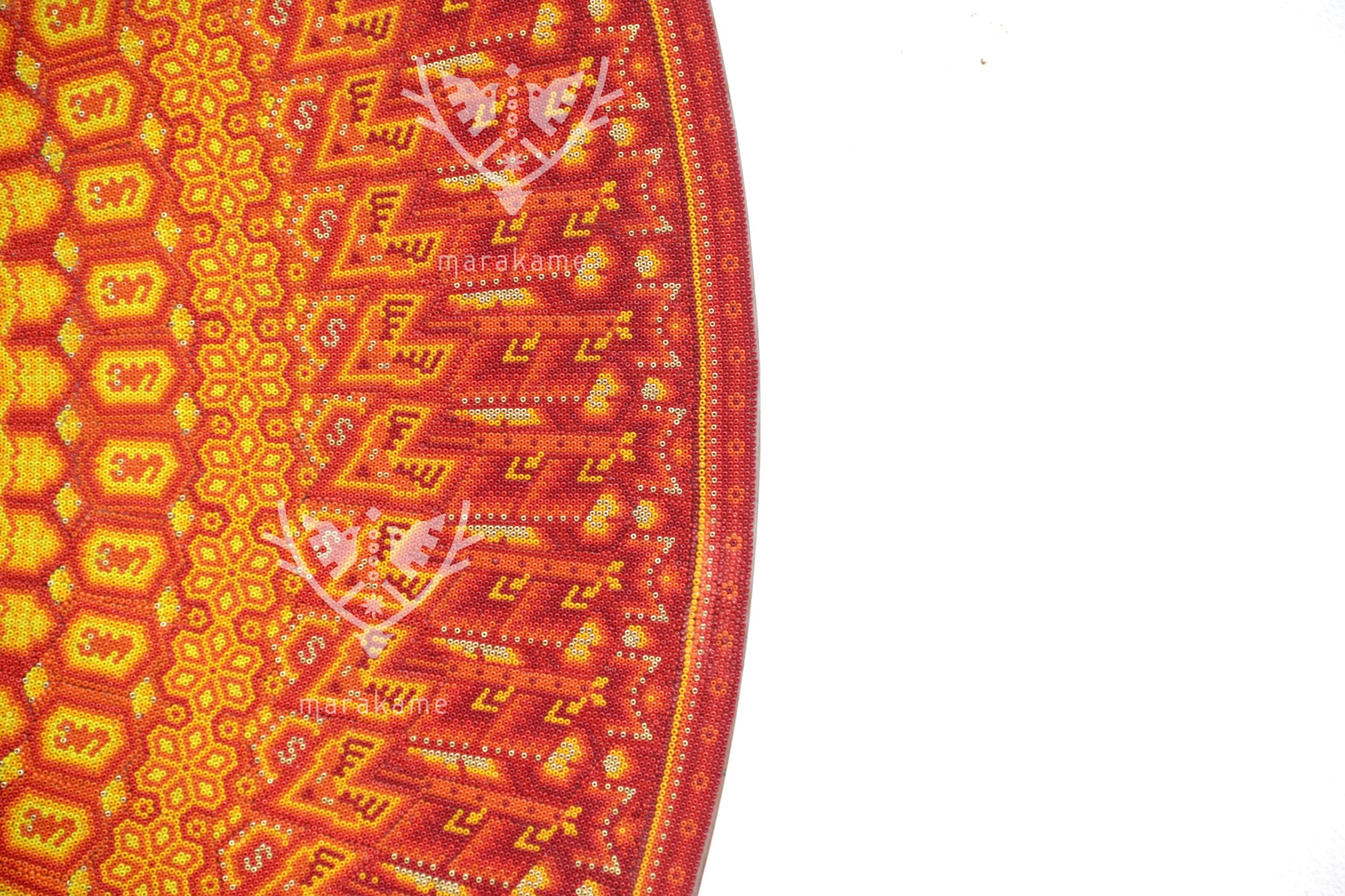 Nierika de Chaquira Circulo Huichol - Epistemología Solar - 120 cm.