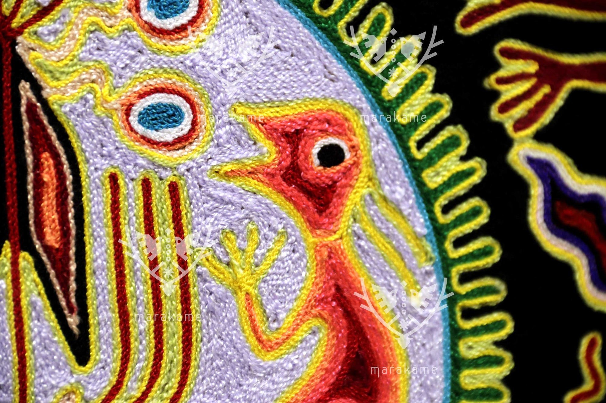 Nierika de Estambre Círculo Huichol - El camino del venado al nierika - 120 cm. - 2025